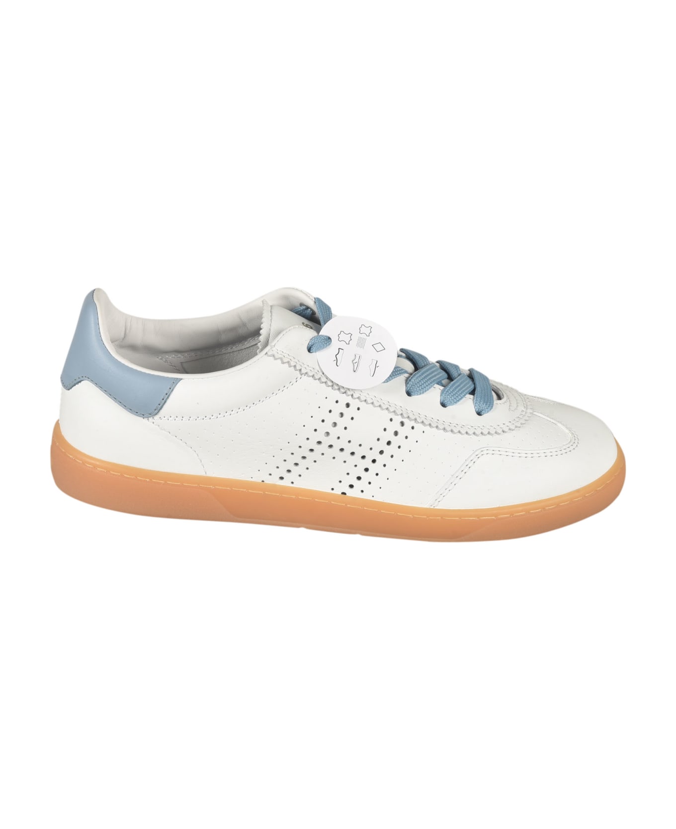 Hogan Perforated Low Sneakers - Sum Bianco + Azzurro
