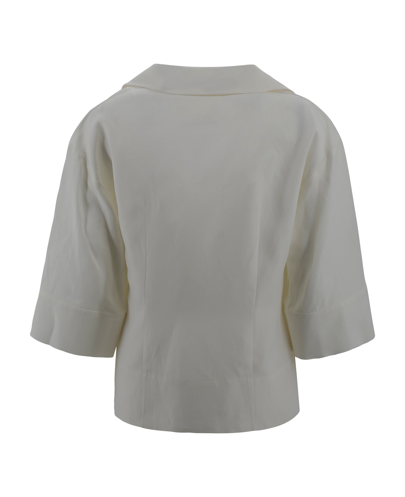 Parosh V-neck Blouse - Cream