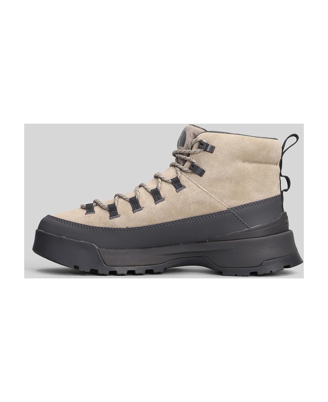 The North Face Glenclyffe Combat Boots In Grey Suede - grey