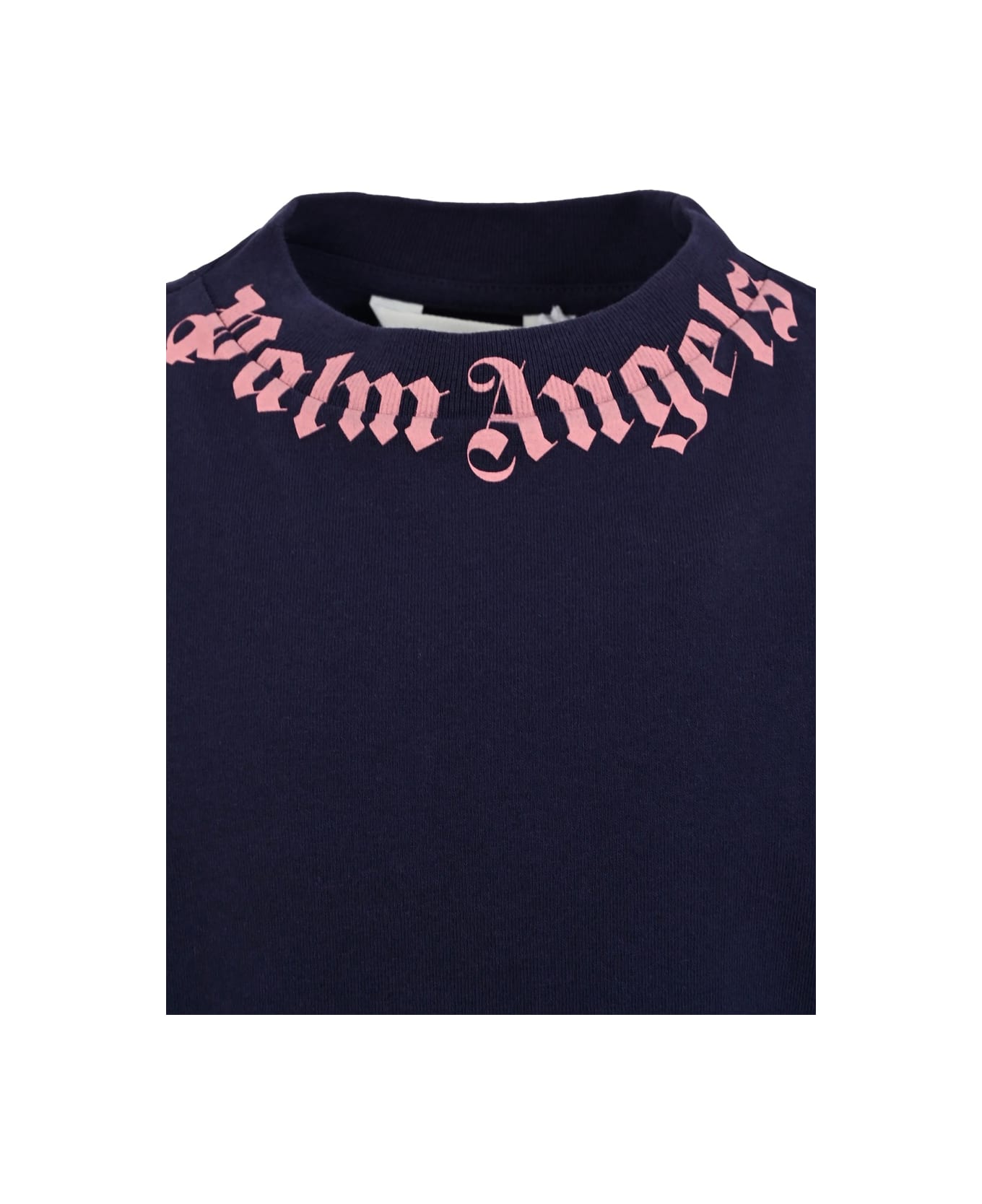 Palm Angels T-shirt With Logo - BLUE