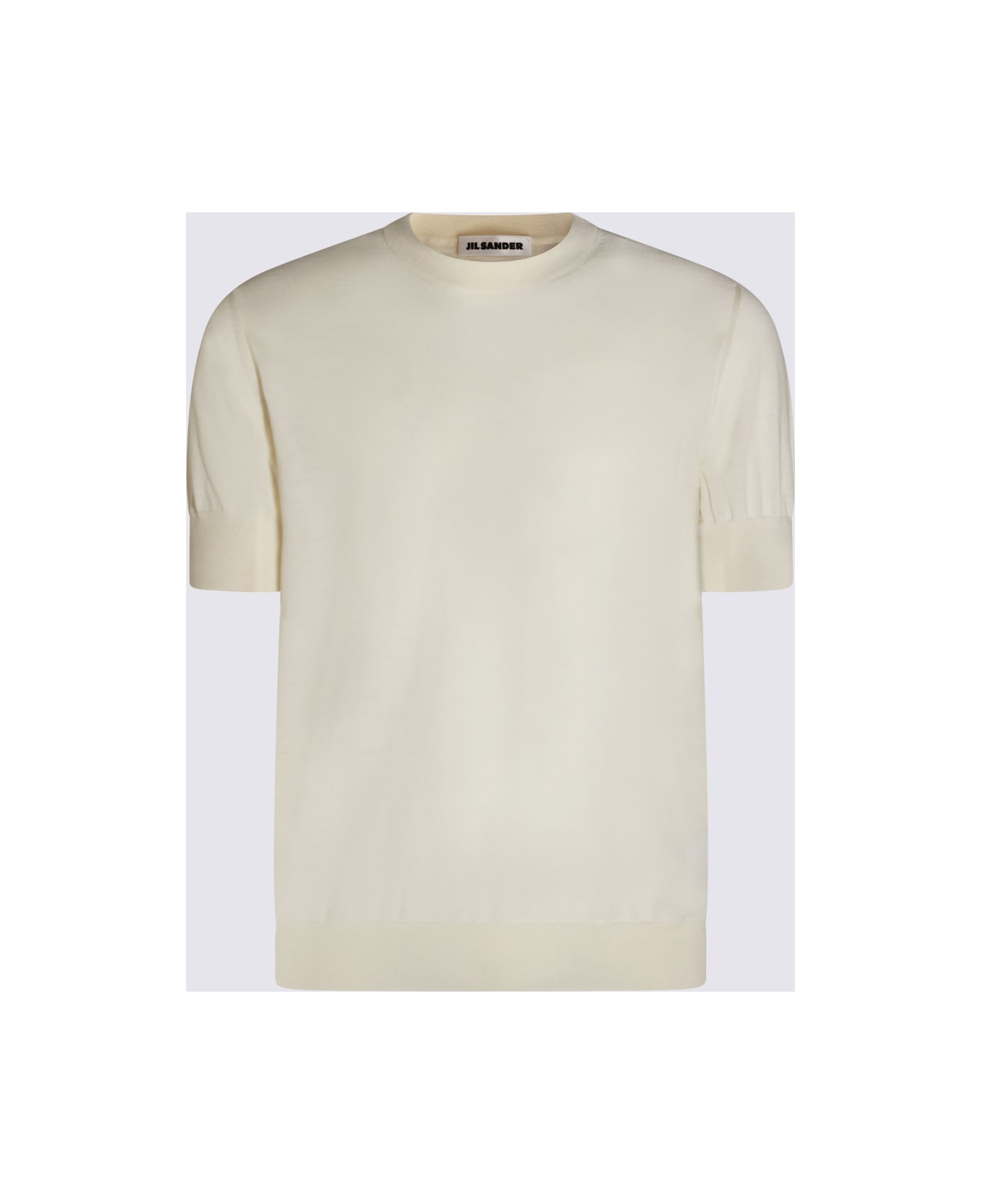Jil Sander White Wool T-shirt - Cloud
