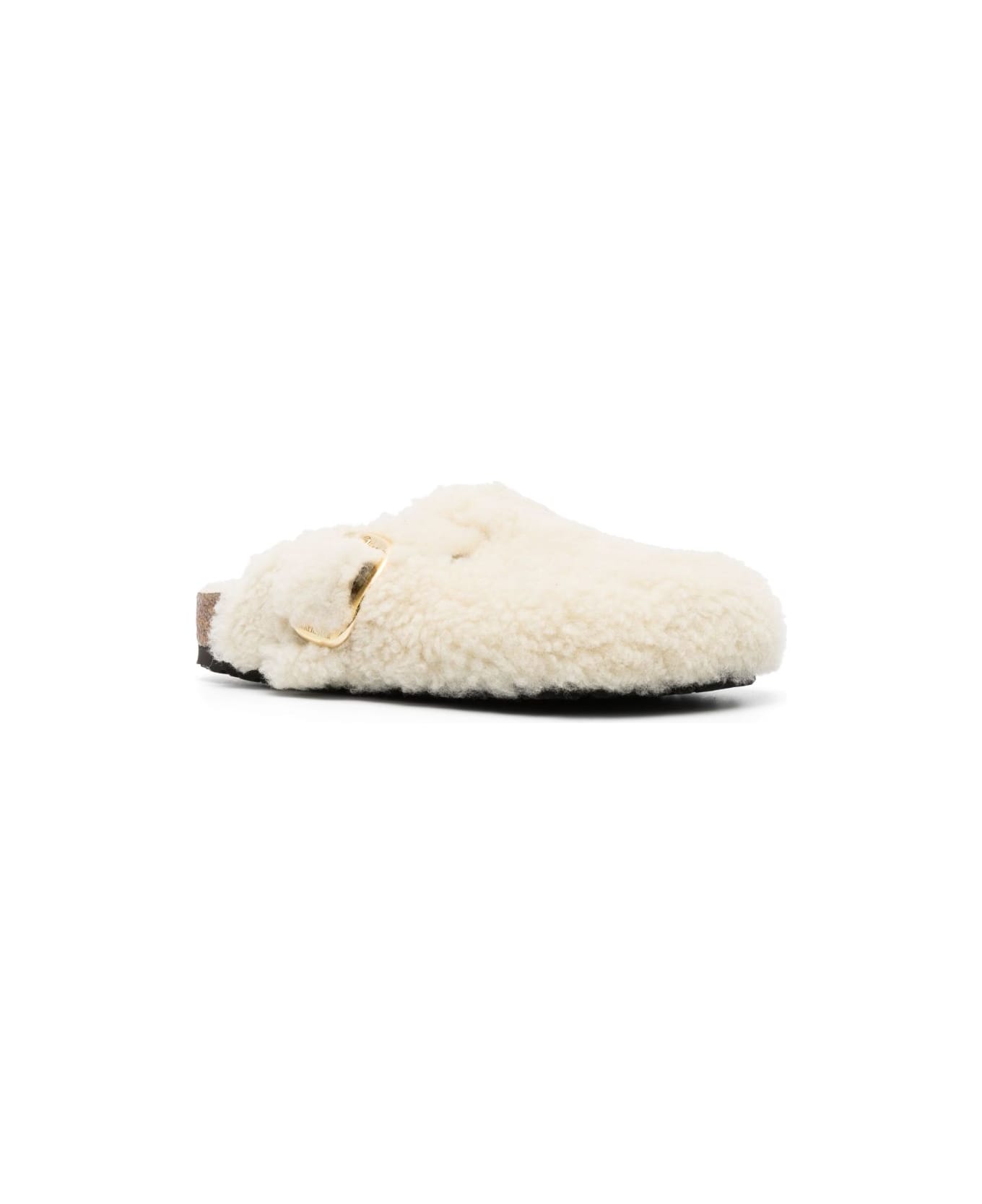 Birkenstock Boston Shearling Slippers - White