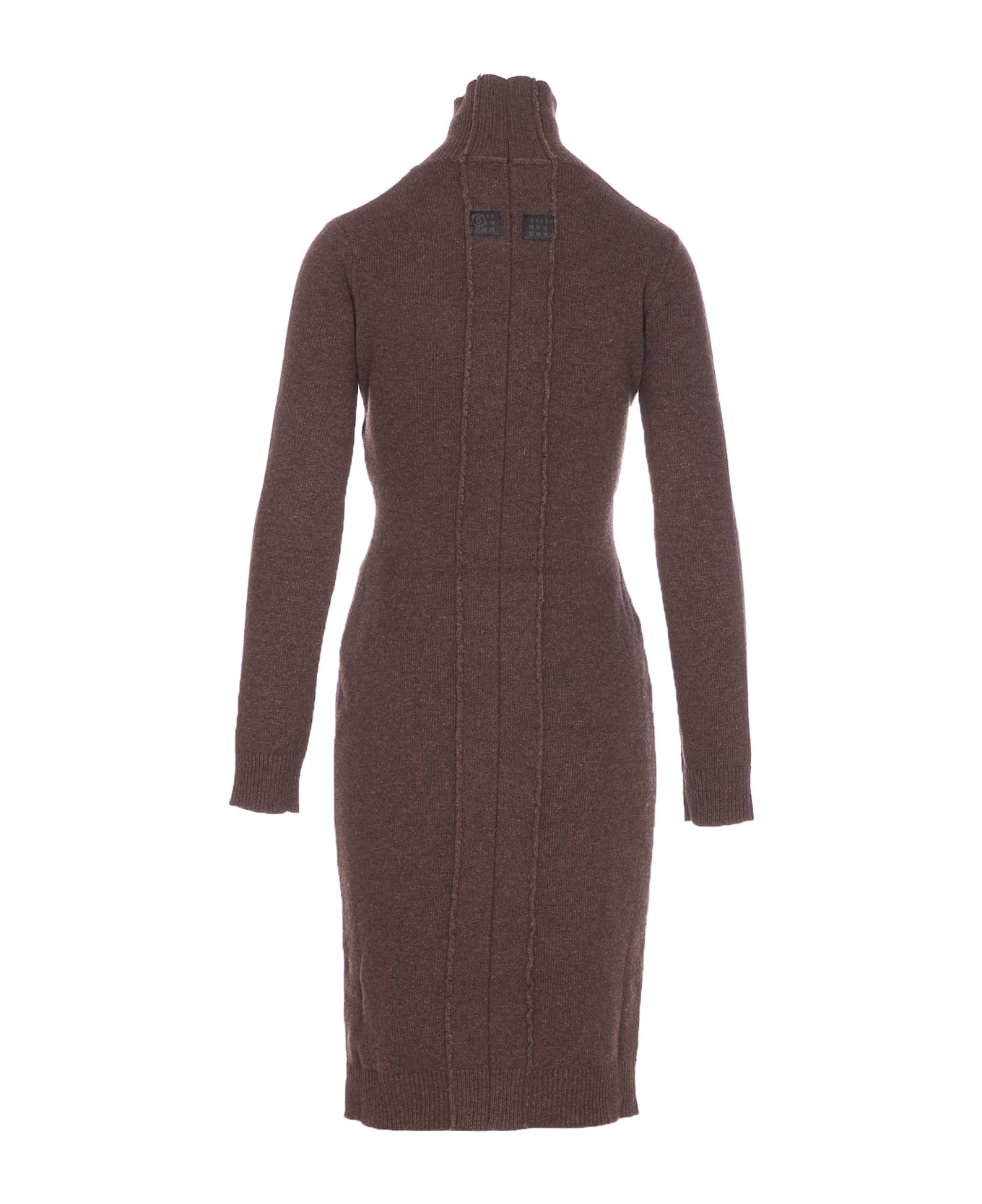 MM6 Maison Margiela Knitted Dress - BROWN
