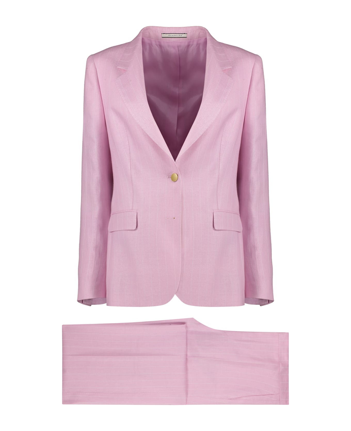 Tagliatore 0205 Linen Two-pieces Suit - Pink
