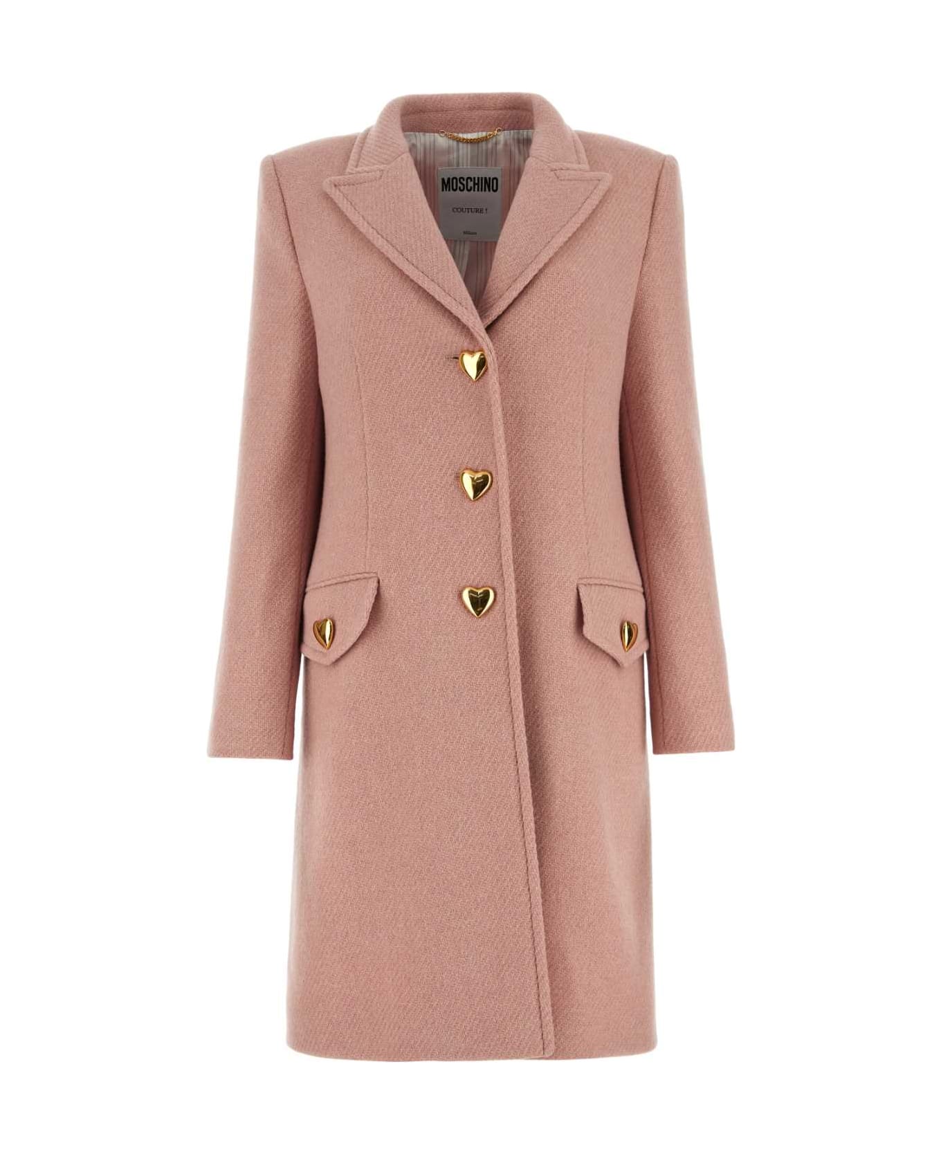 Moschino Powder Pink Wool Blend Coat - 0223 コート