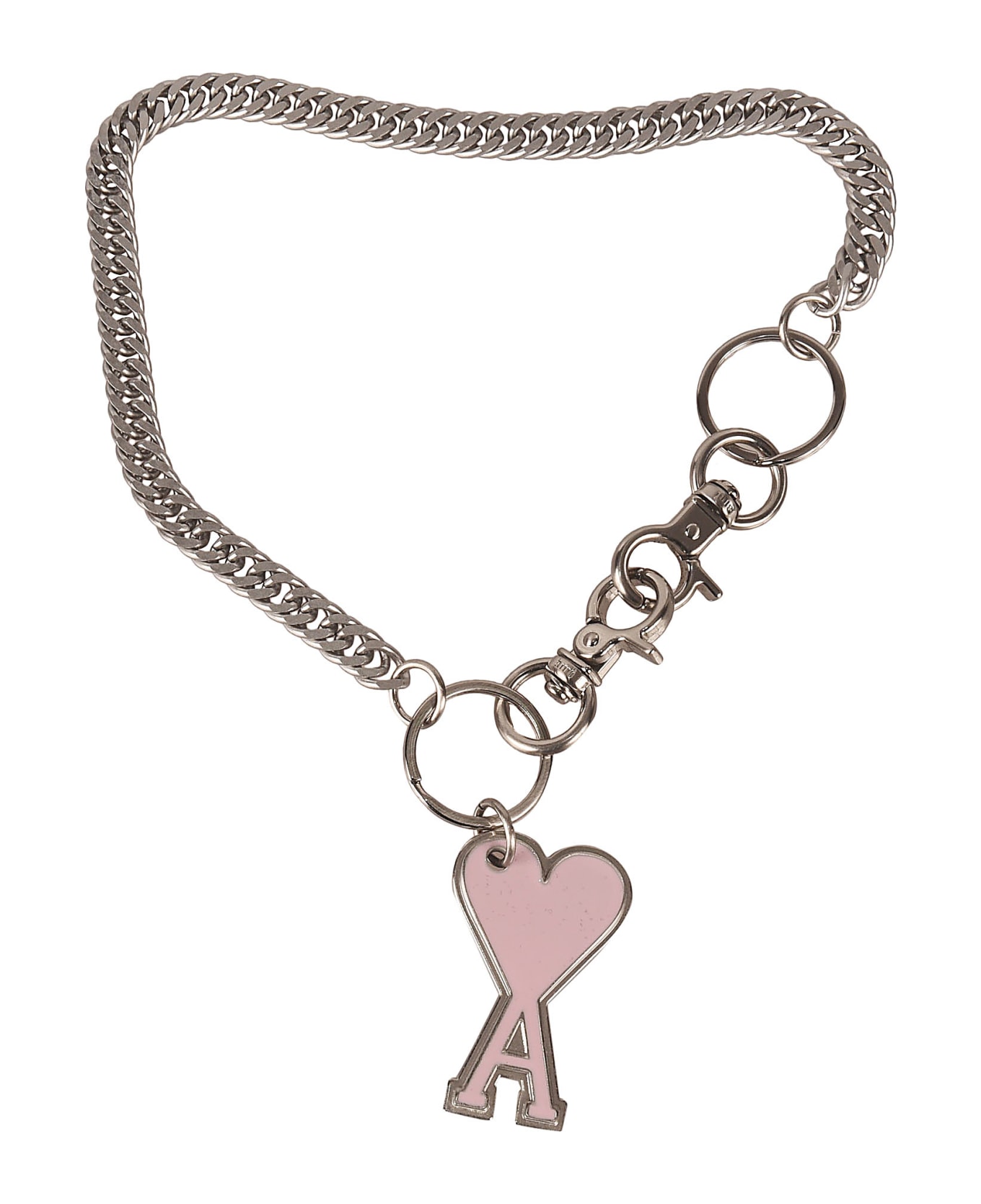 Ami Alexandre Mattiussi Logo Chain Necklace - Pale Pink
