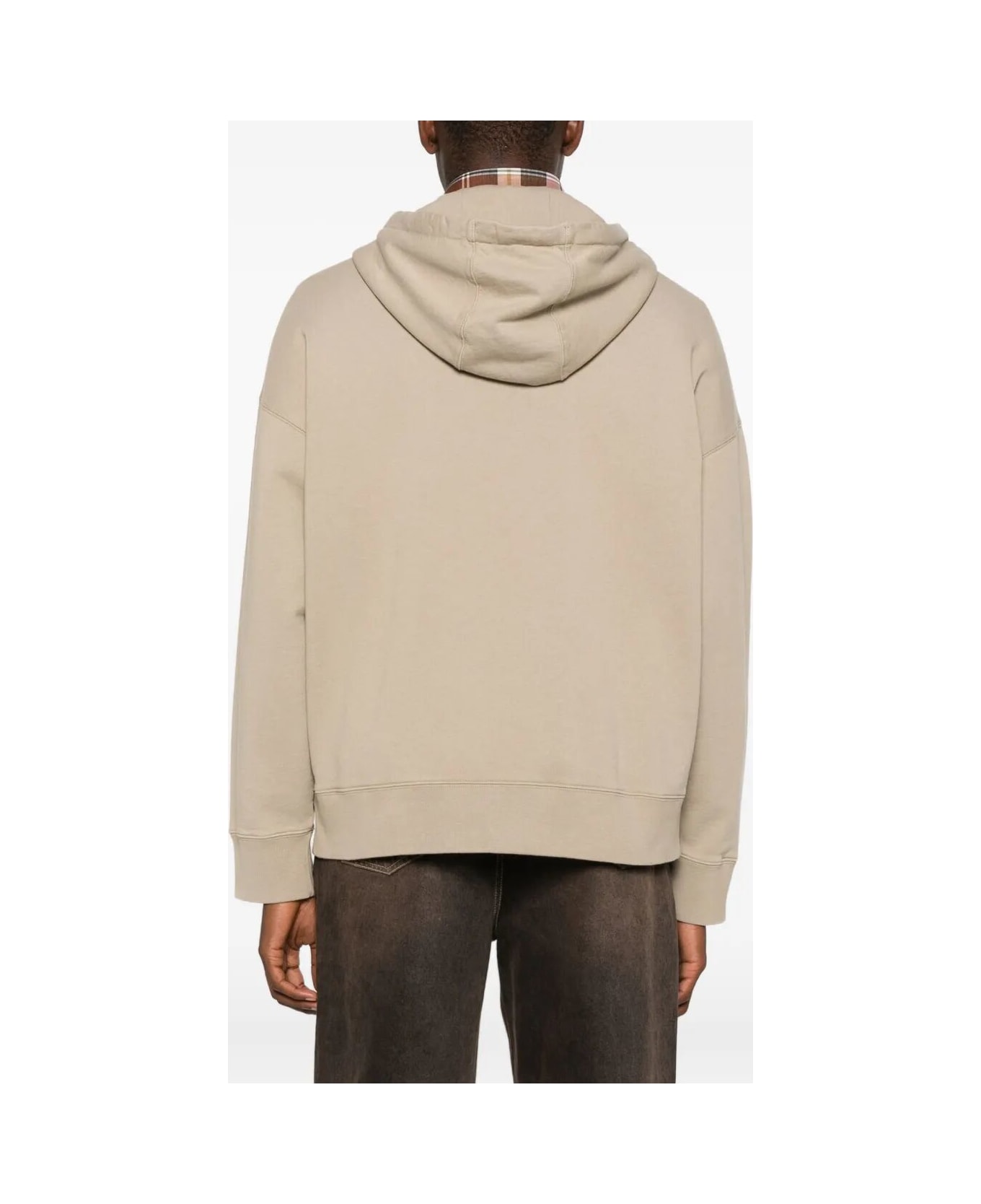 Maison Kitsuné Fox Head Oversize Hoodie - Concrete Beige