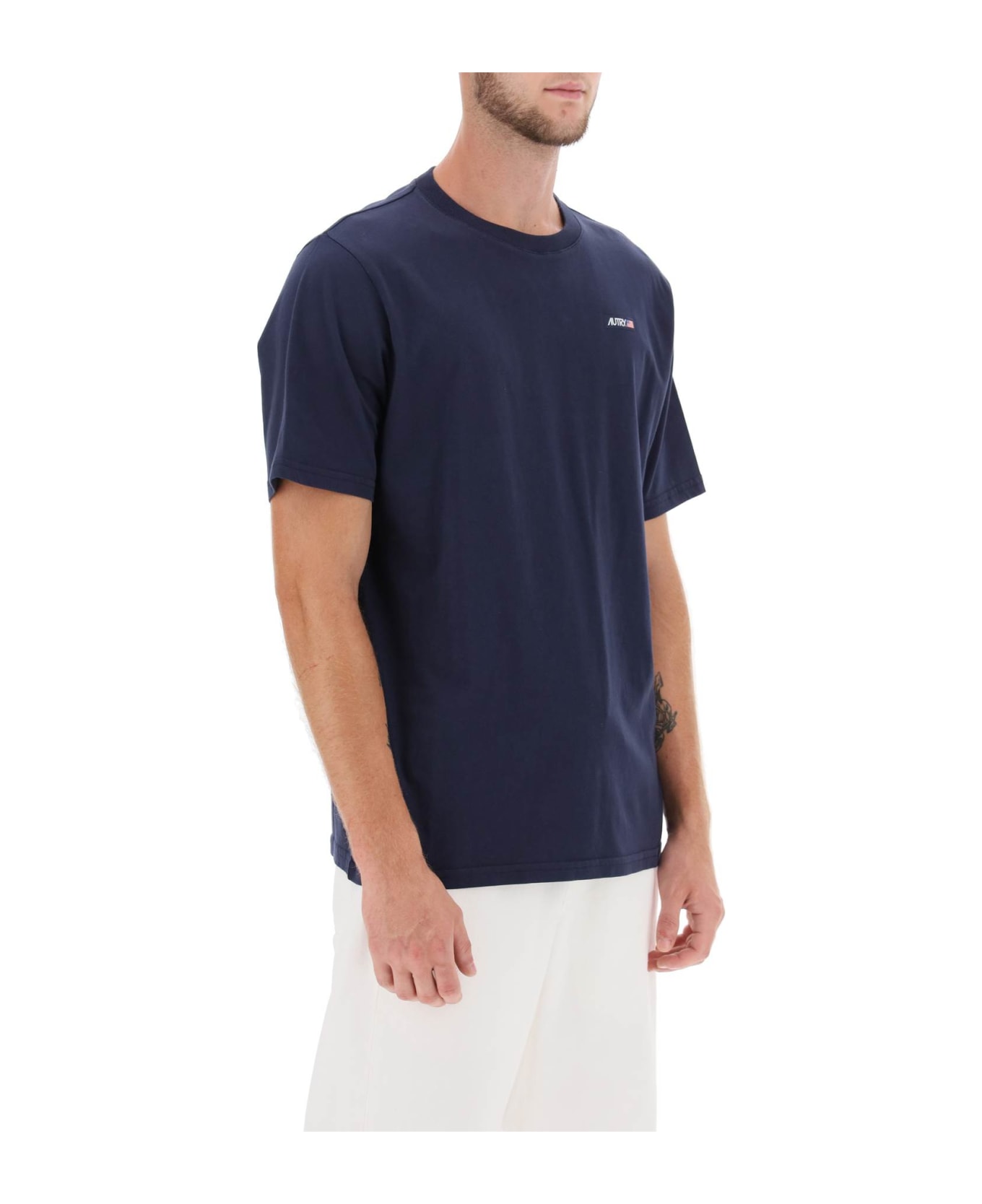 Autry Cotton Crew-neck T-shirt - Blue Tシャツ