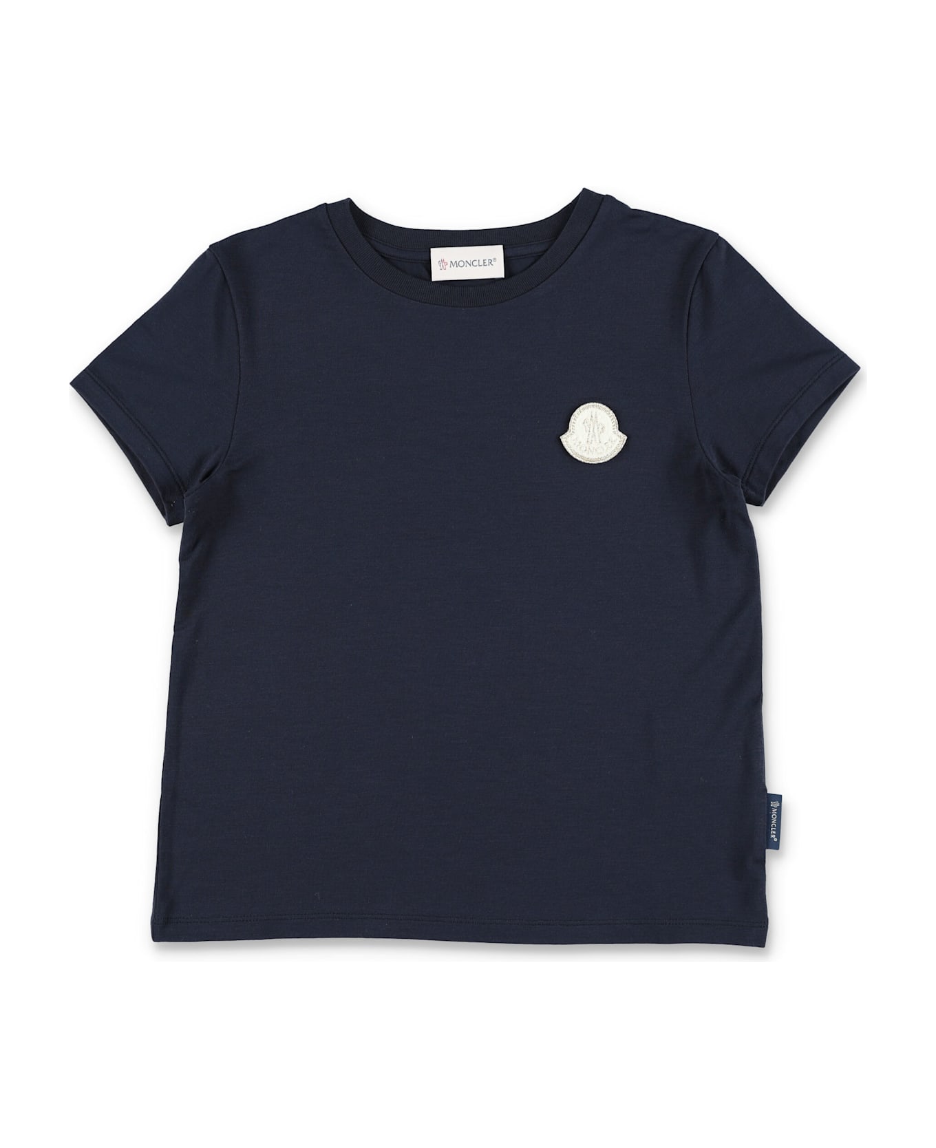 Moncler Kid - Embroidered Logo Patch T-shirt - NAVY