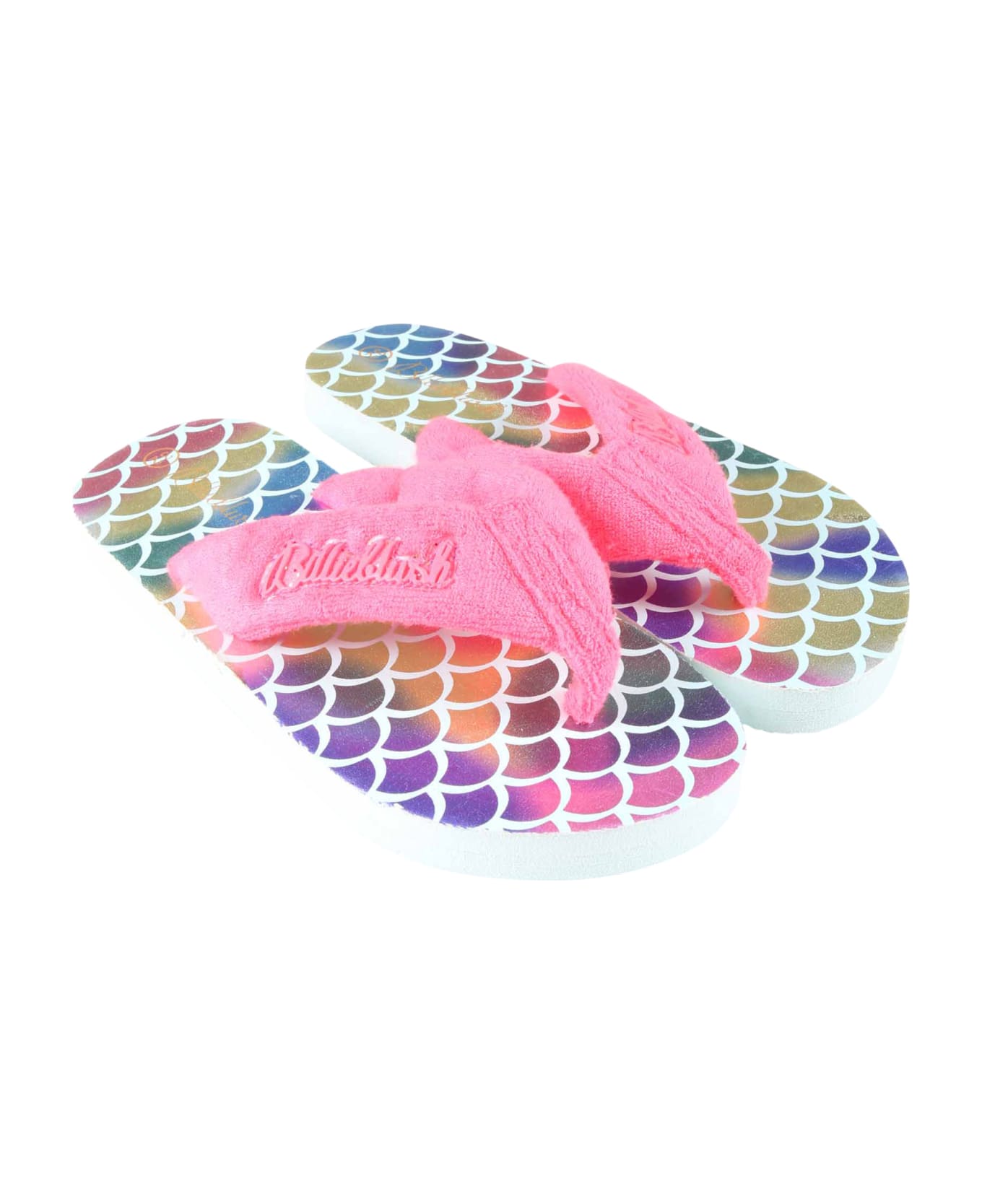 Billieblush Multicolor Flip-flops For Girl With Logo - Pink
