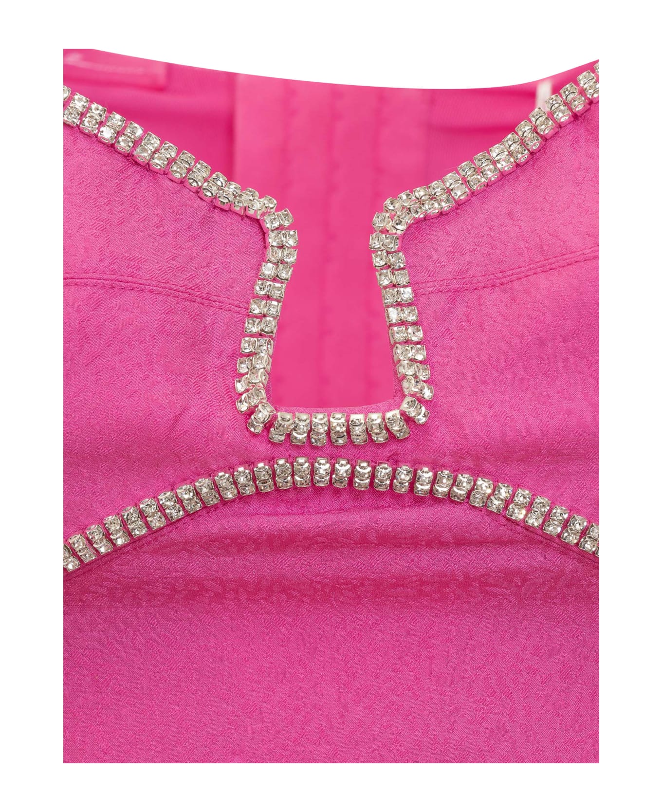 self-portrait Textured Diamante Dress - PINK