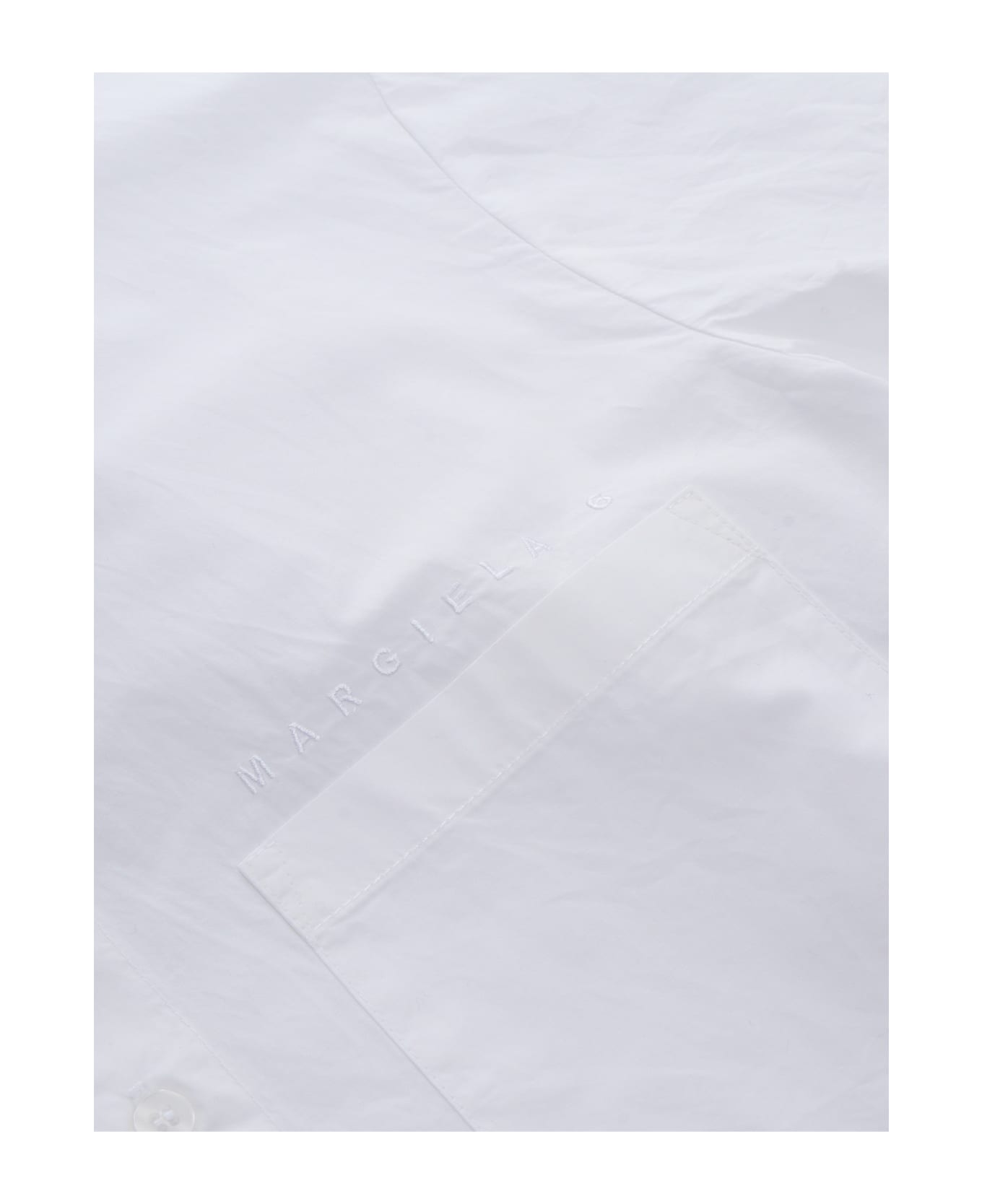 MM6 Maison Margiela White Cropped T-shirt - WHITE シャツ