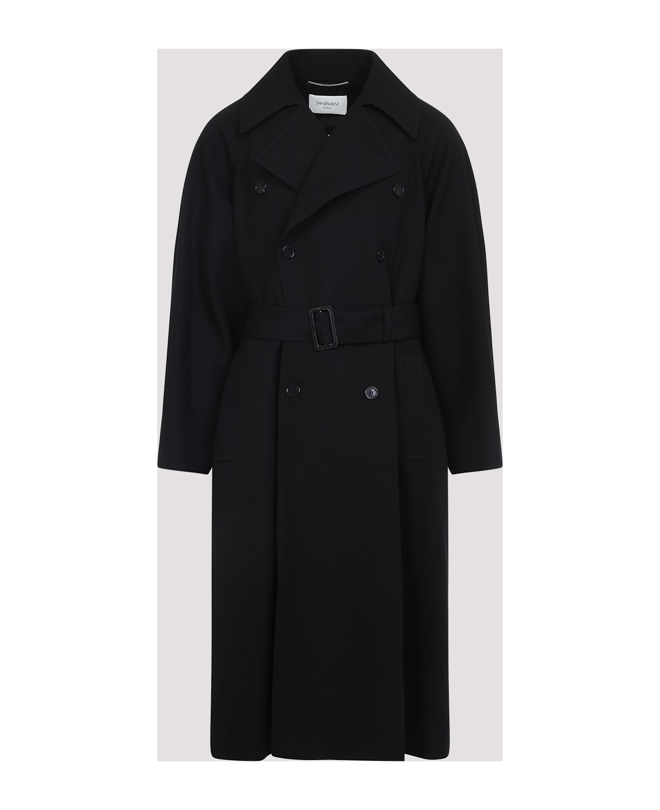 Saint Laurent Wool Coat - Noir