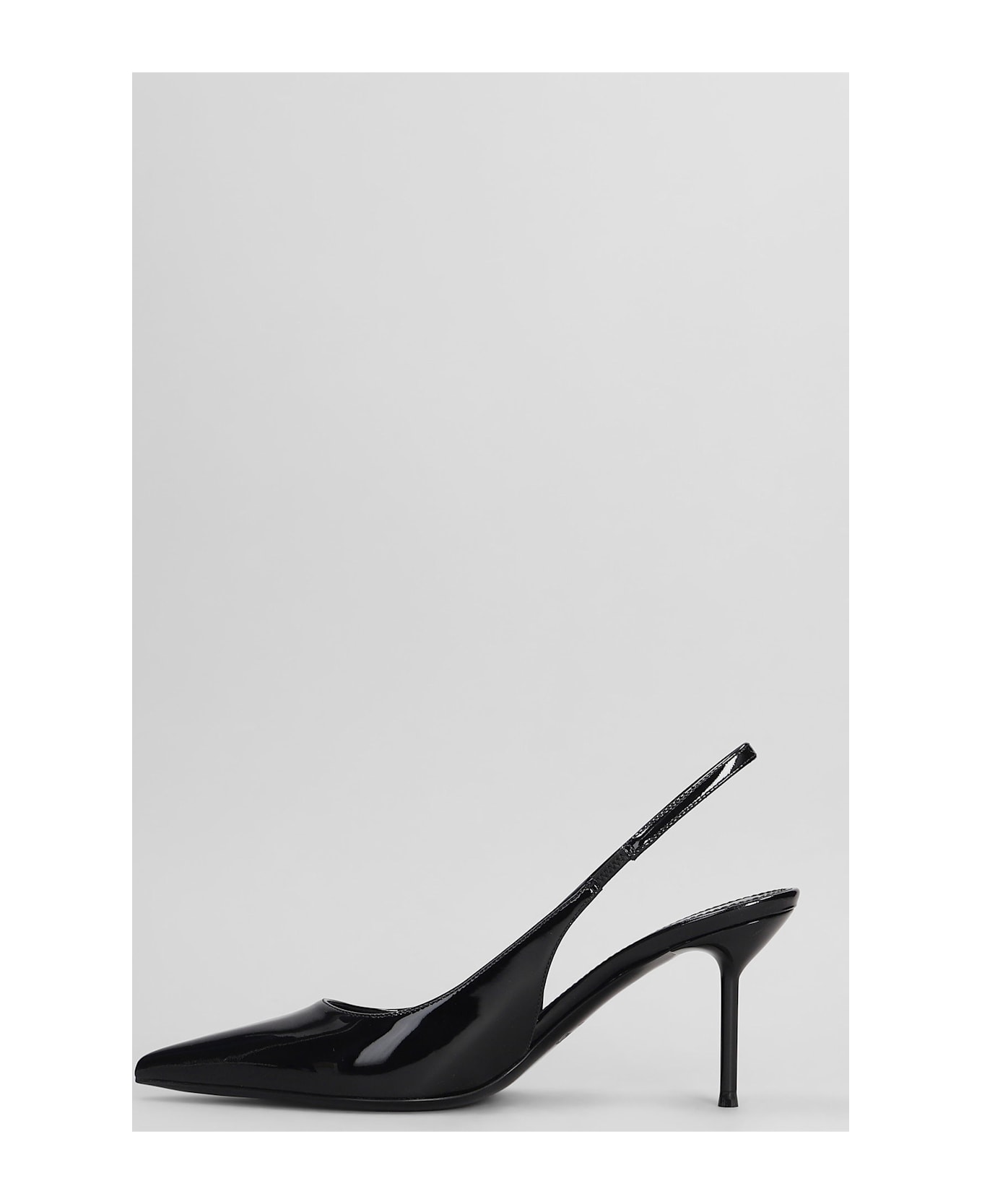 Paris Texas Lidia Slingback 70 Pumps In Black Patent Leather - black