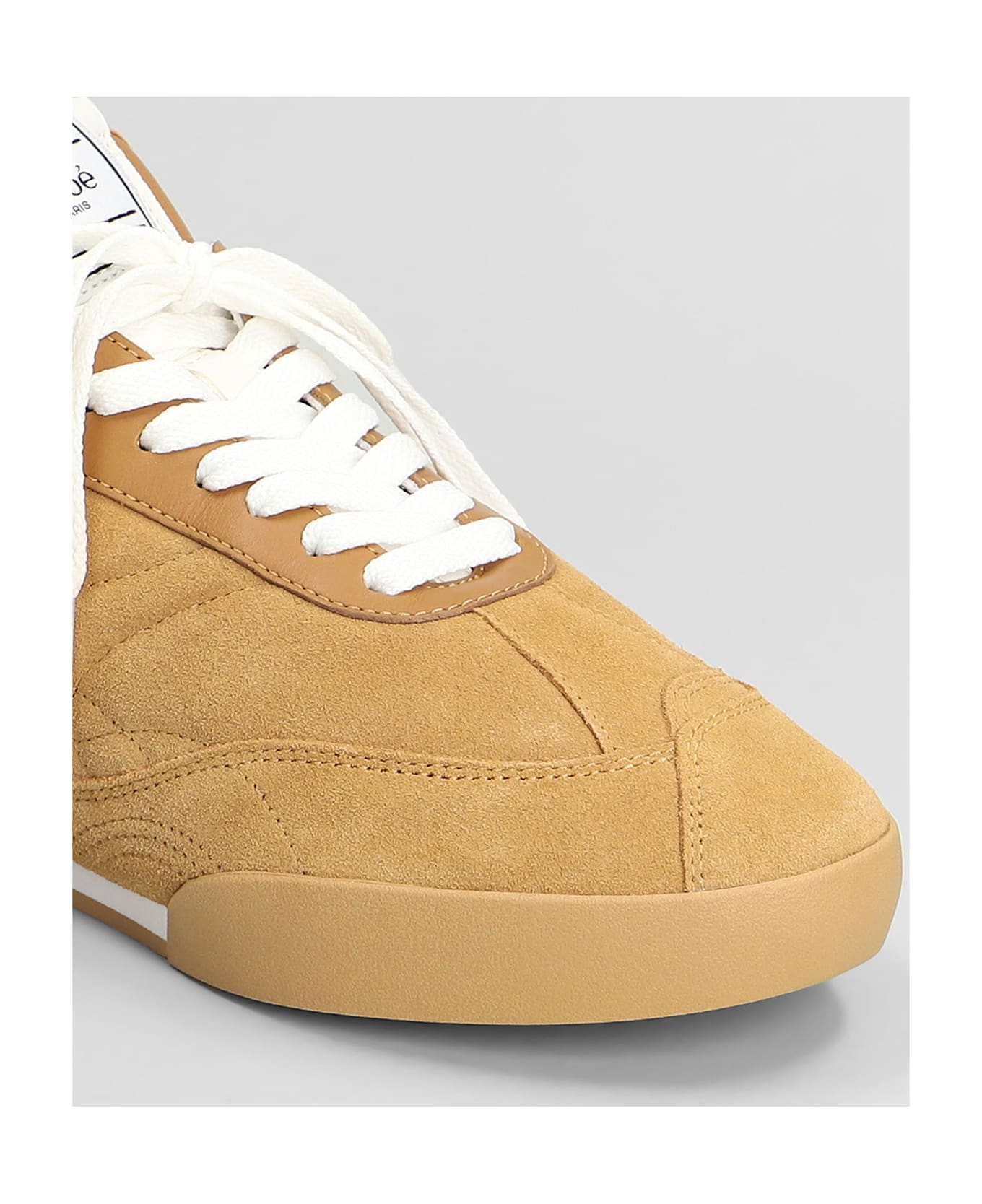Chloé Kick Sneakers In Camel Suede - Camel