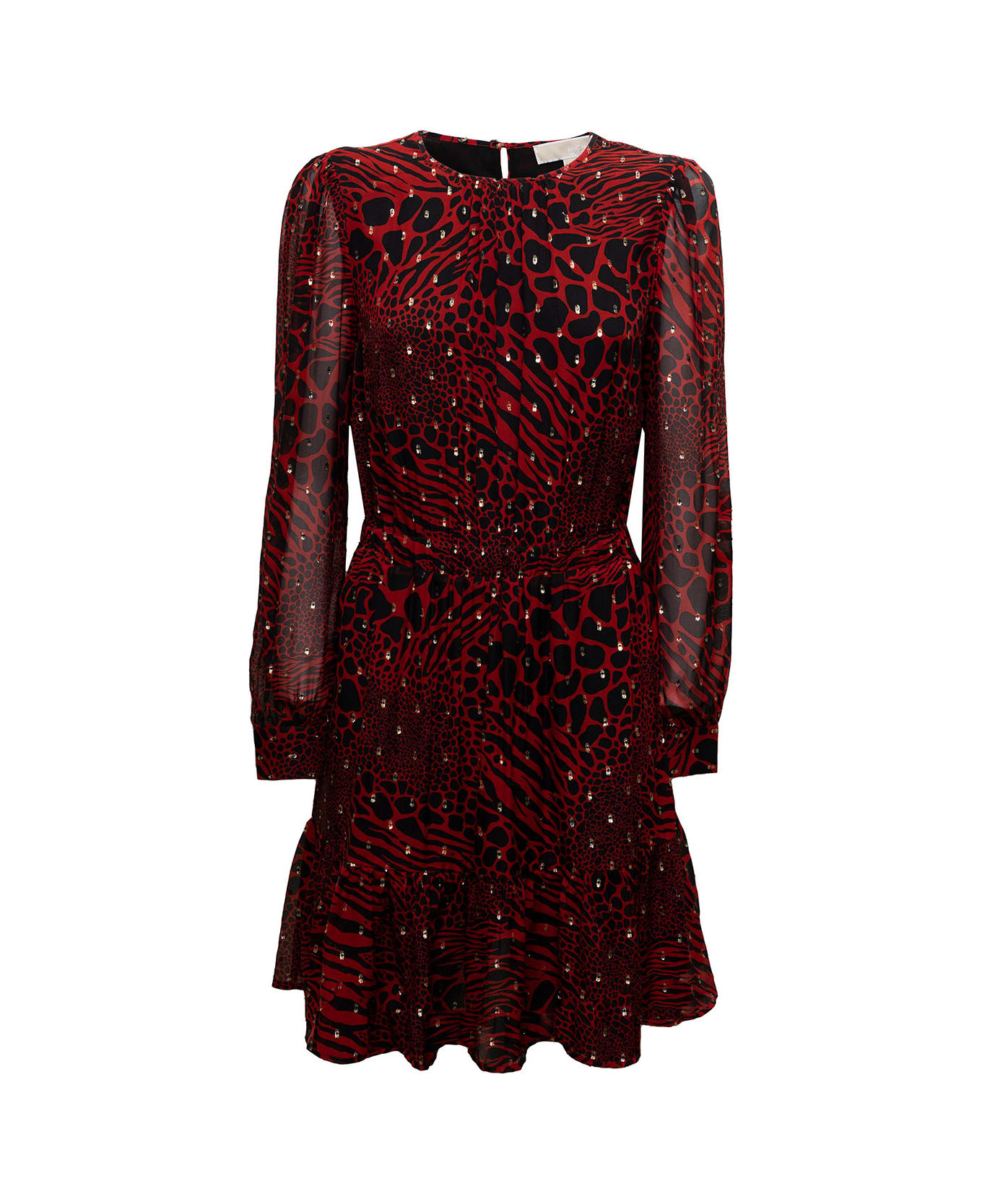 MICHAEL Michael Kors Animalier Red Dress With Metallic Polka Dots Details M Michael Kors Woman - Red