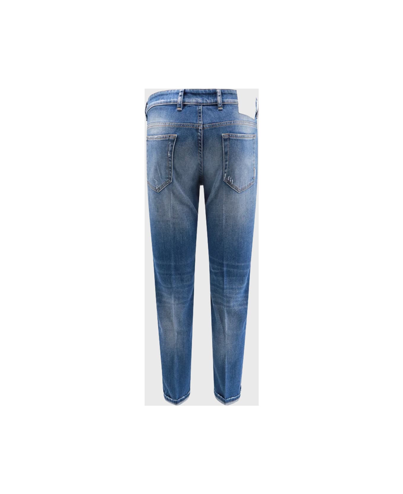 PT01 Blue Cotton Jeans - Blue