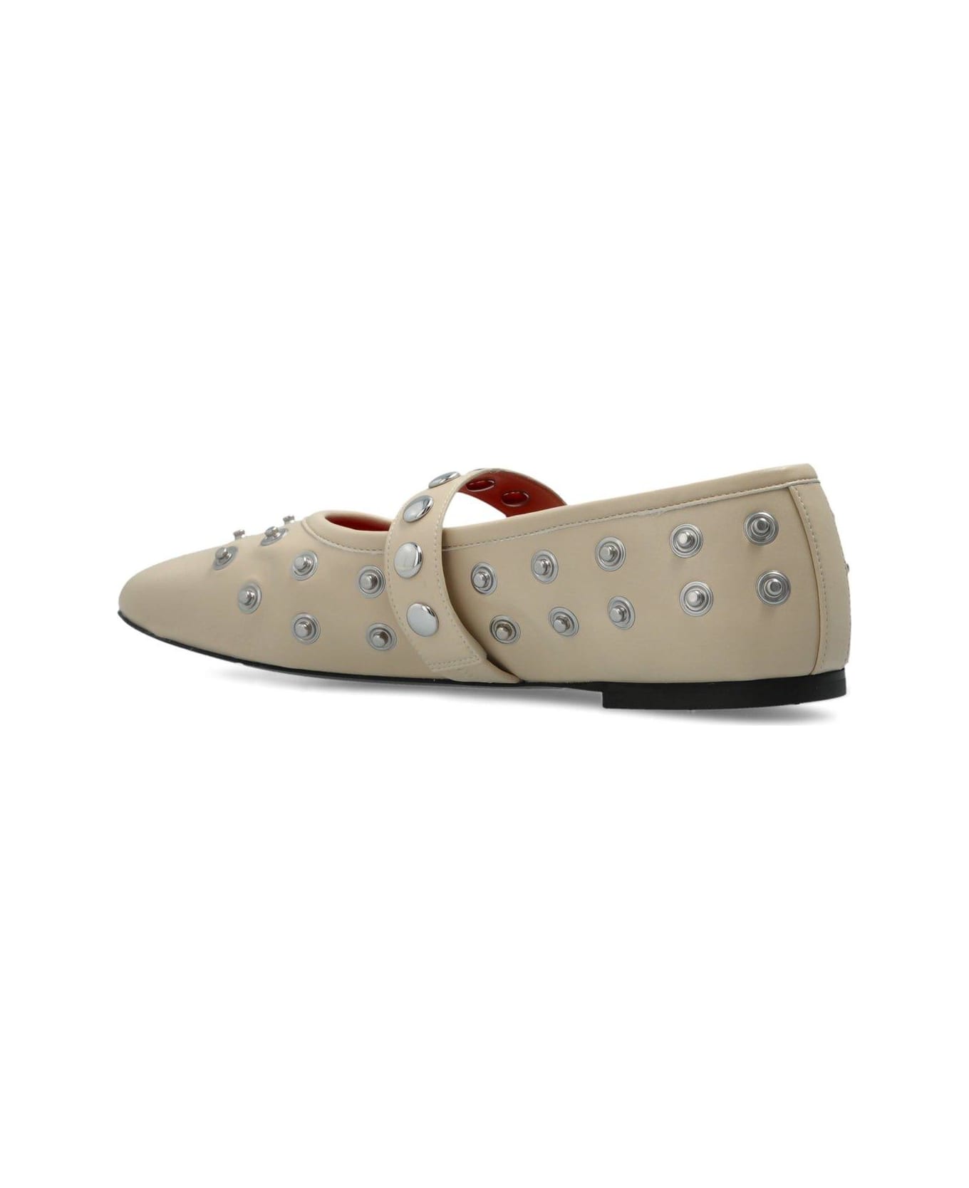 Stella McCartney Ryder Stud Embellished Ballet Flats - Cream