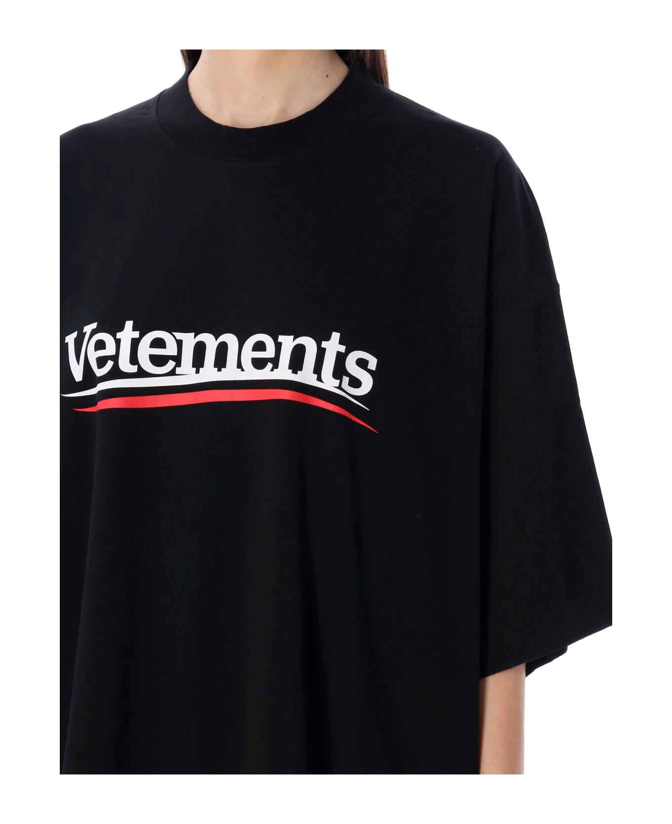 VETEMENTS Campaign Logo T-shirt - BLACK Tシャツ