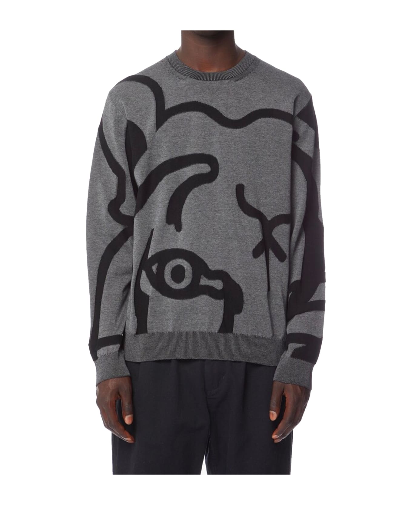 Kenzo Tiger-print Sweatshirt - Gray フリース