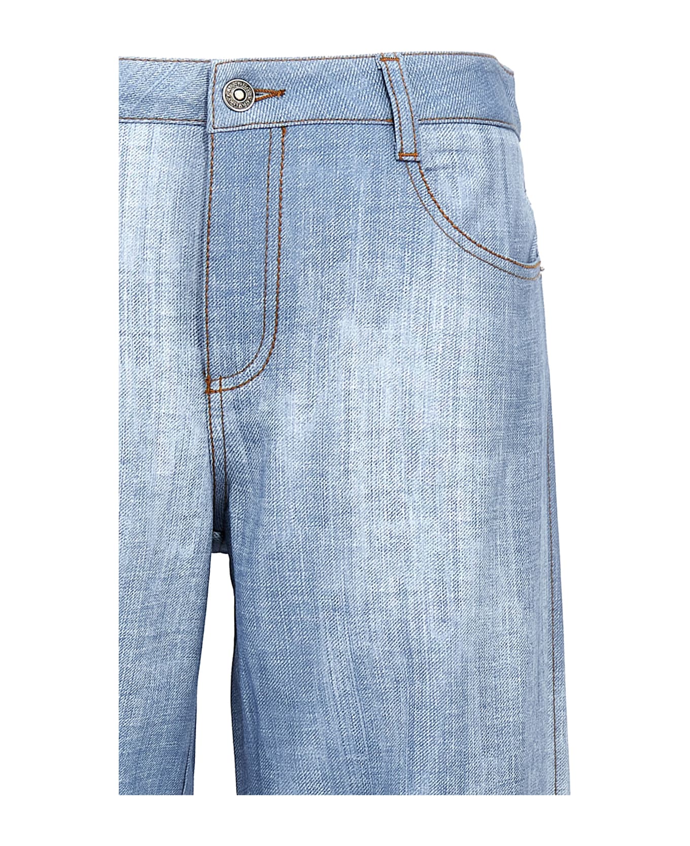 Ermanno Scervino Denim Effect Pants - Light Blue