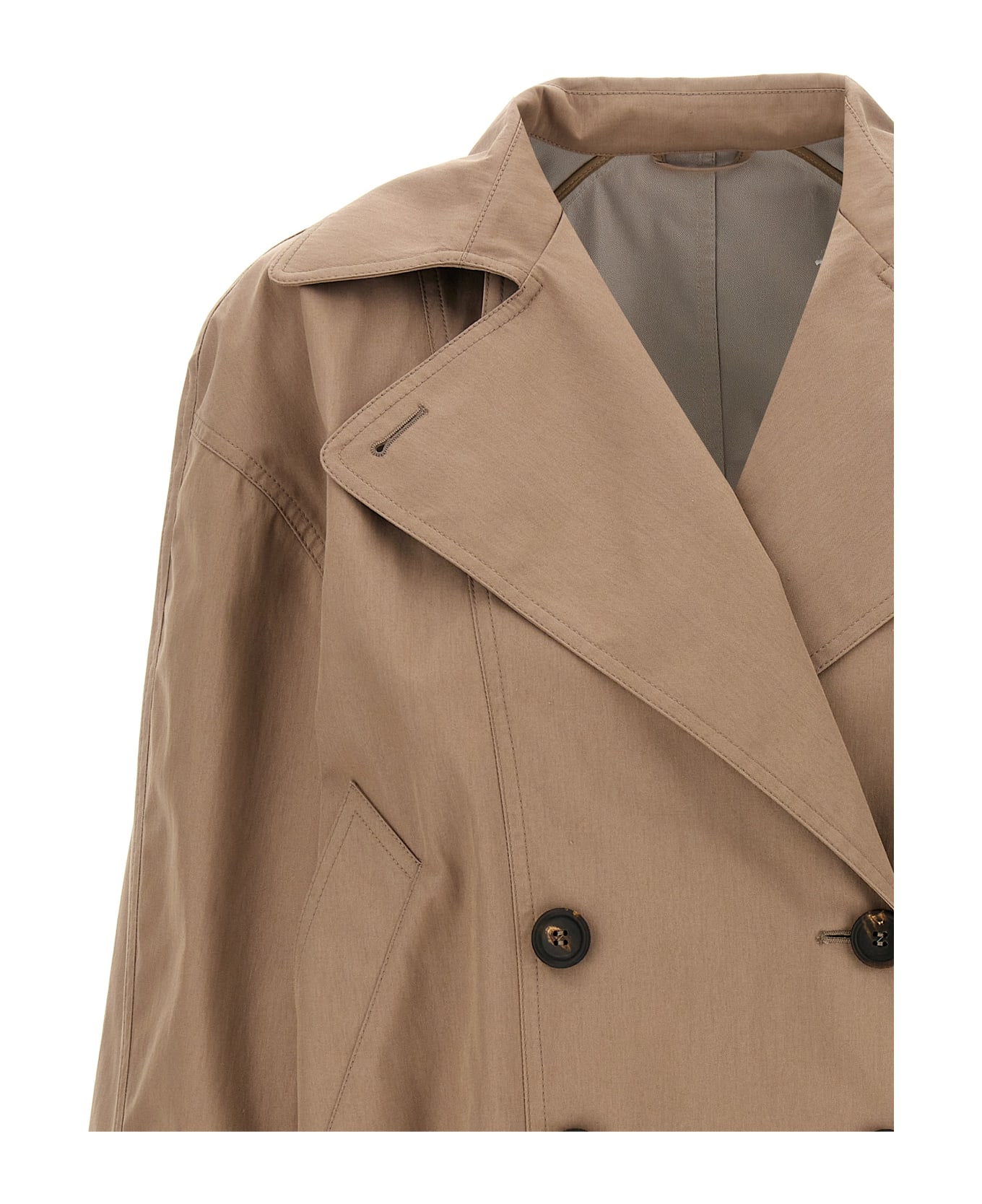 Brunello Cucinelli Cropped Caban - Beige