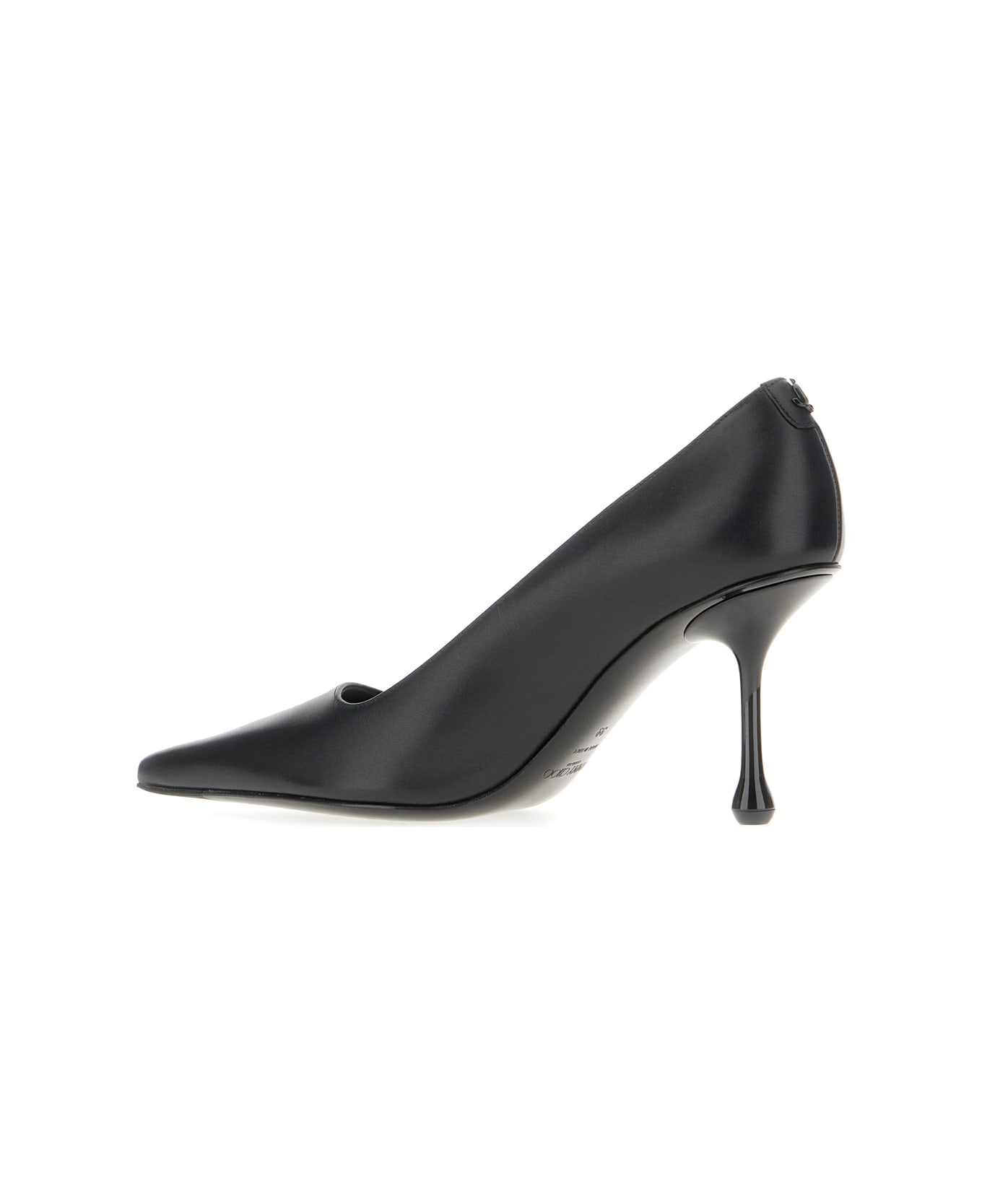 Jimmy Choo Black Leather Ixia Pumps - BLACK