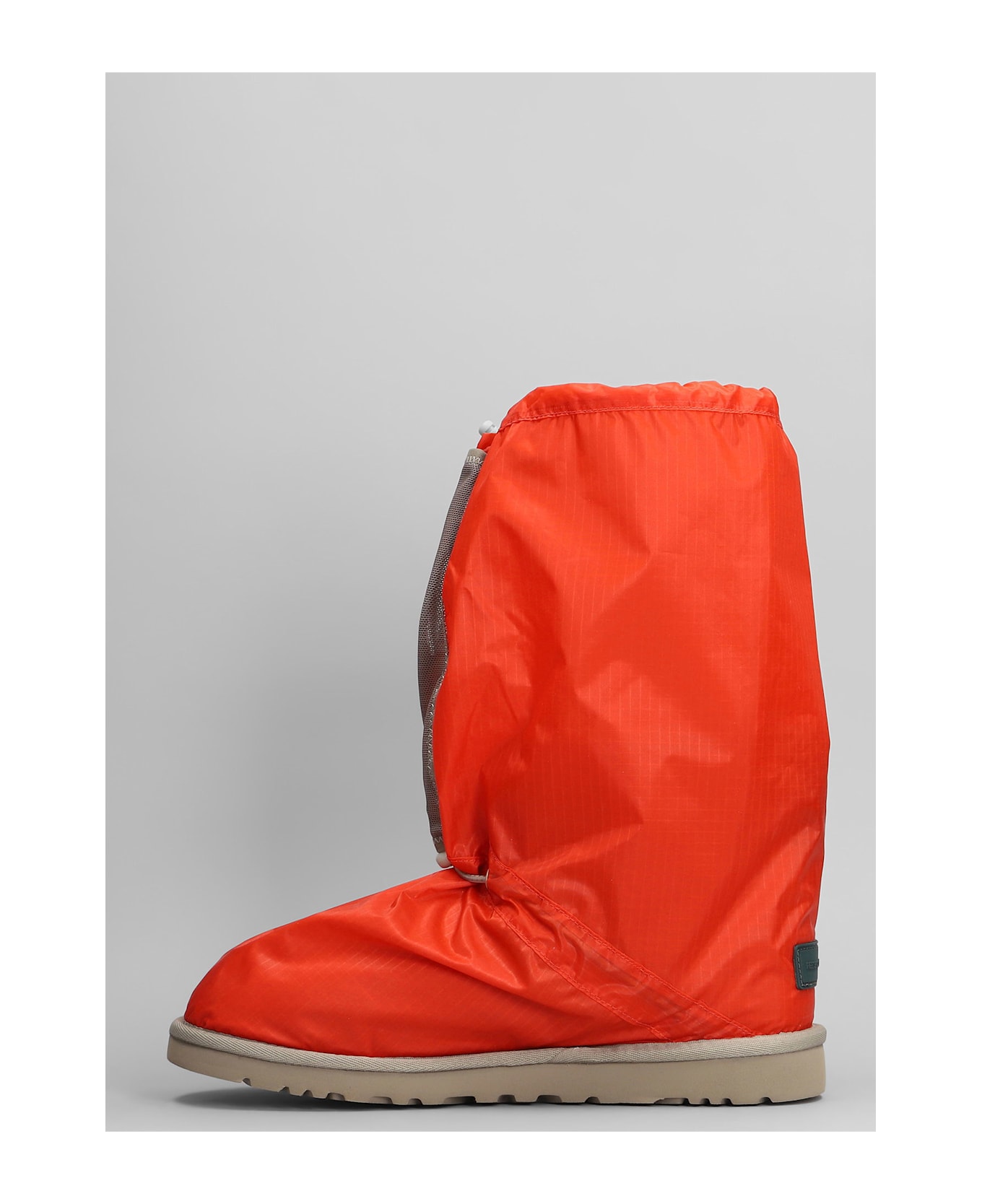 UGG Classic Mini Low Heels Boots In Red Nylon - red