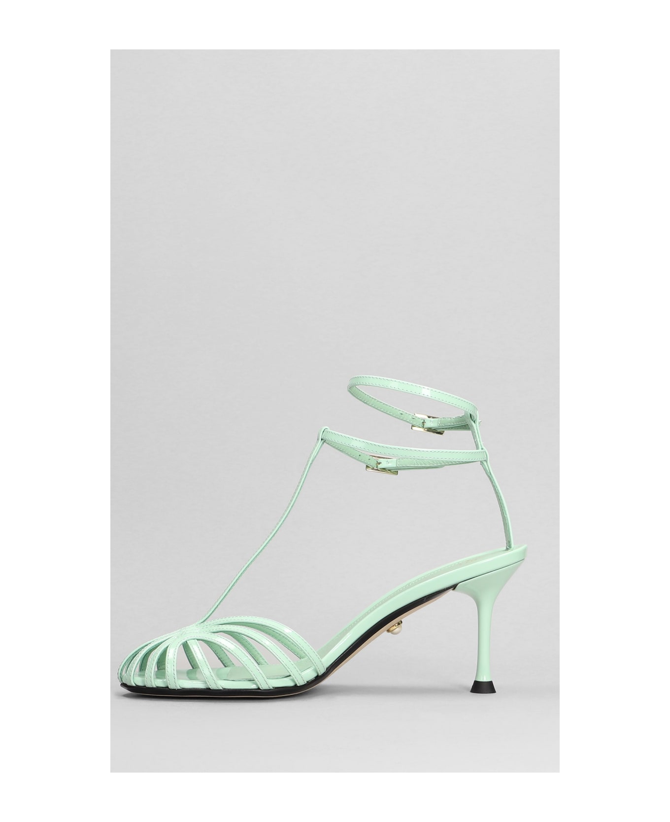 Alevì Jessie 075 Sandals In Green Leather - green