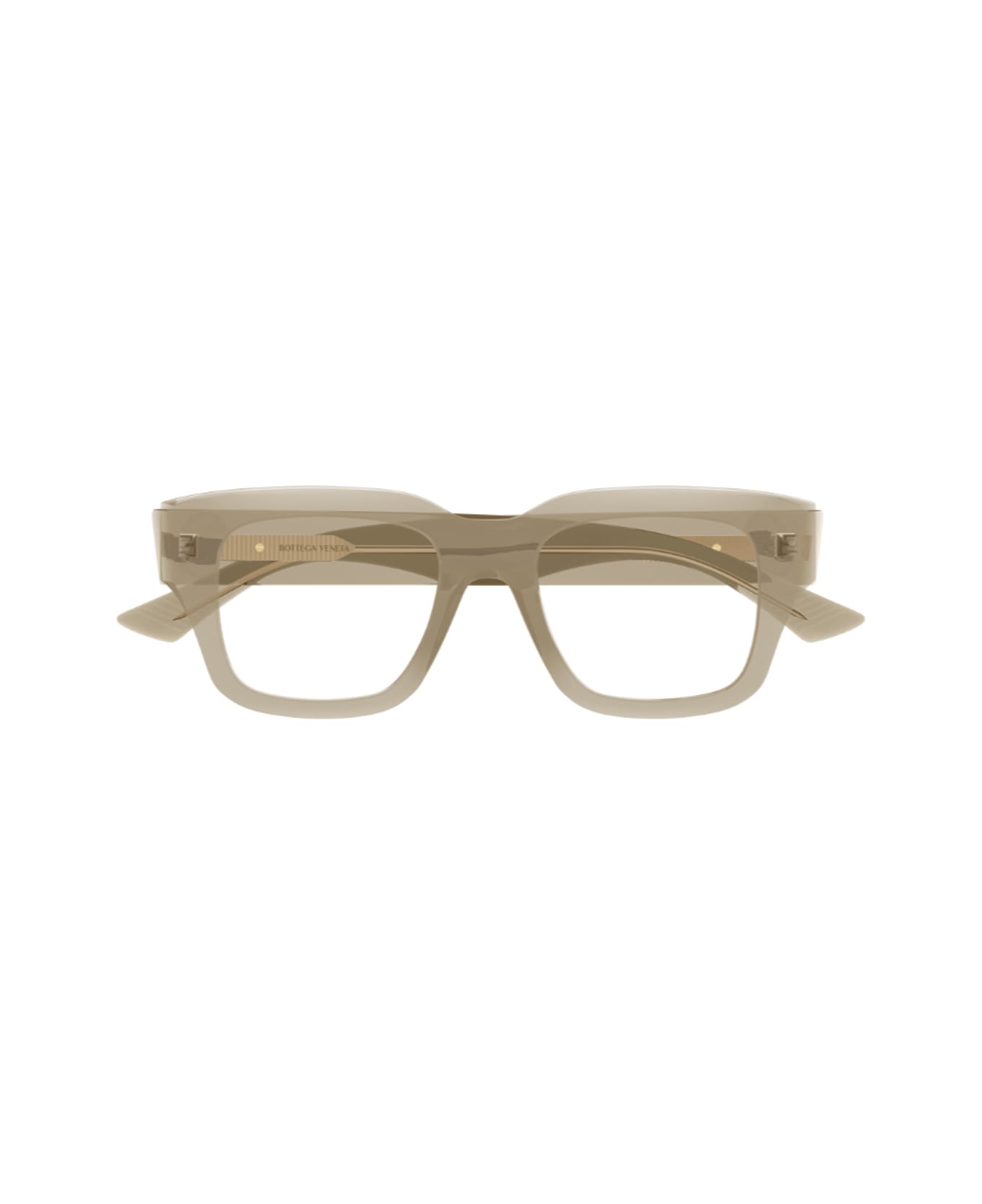 Bottega Veneta Eyewear Bottega Veneta Bv1361o Linea Ribbon Bv1361o 008 Brown Transparent Glasses - Beige