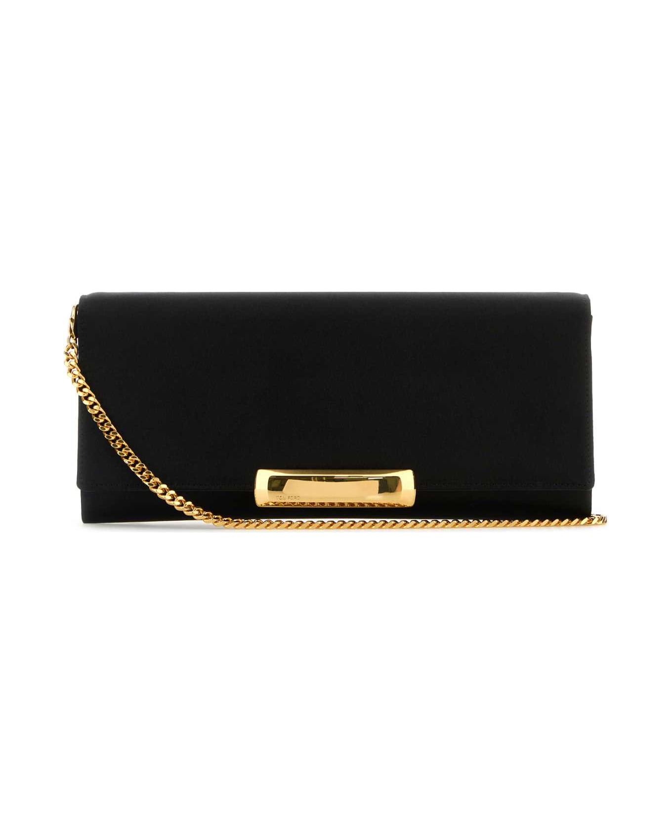 Tom Ford Black Satin Clutch - BLACK