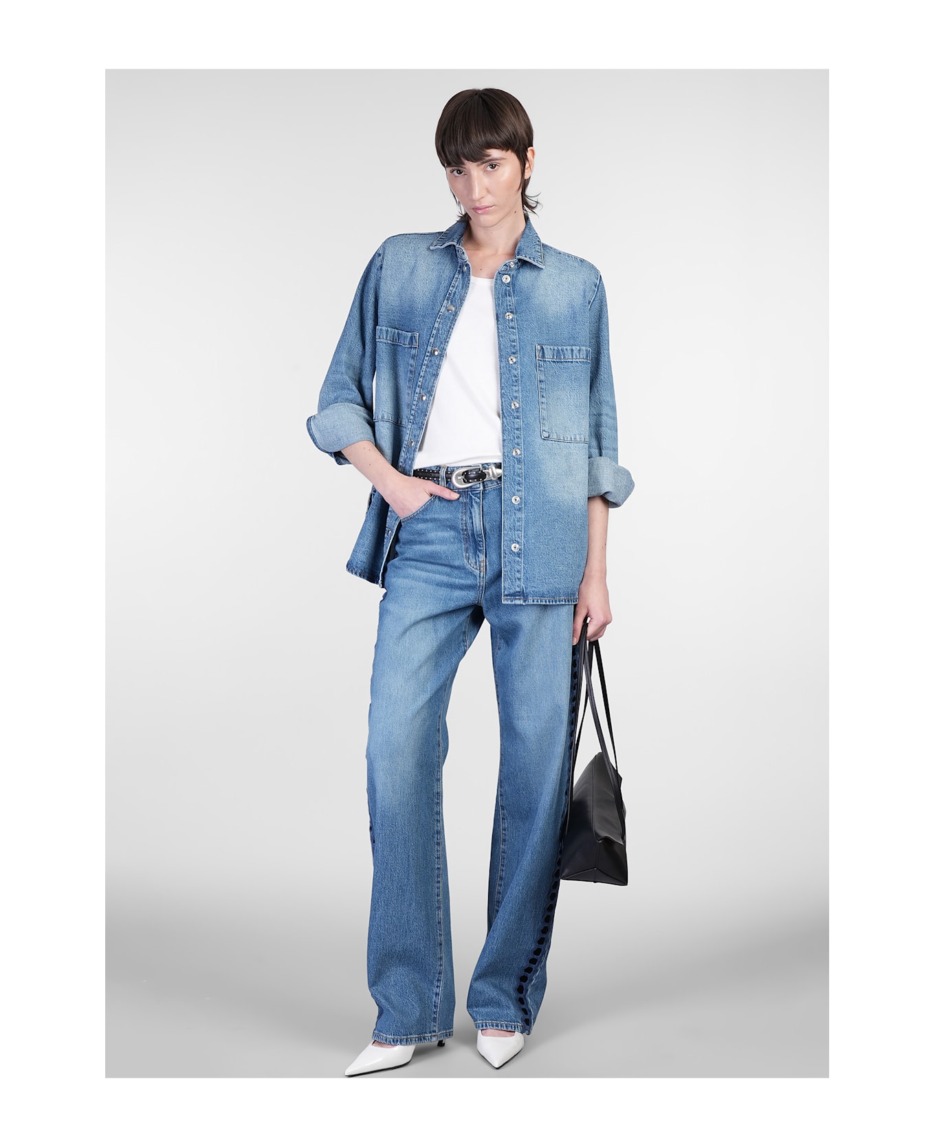 IRO Lydie Denim Jackets In Blue Cotton - blue