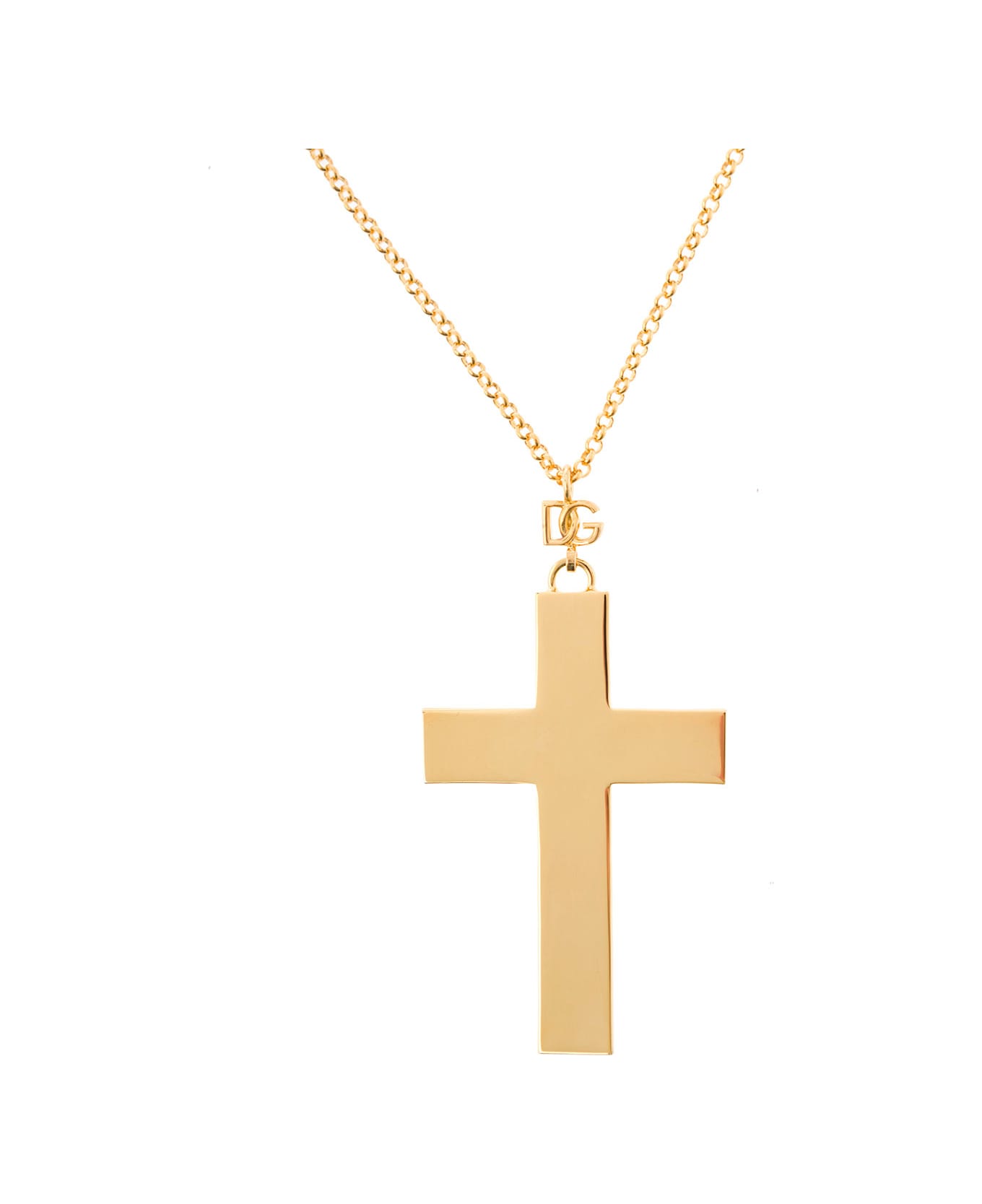Dolce & Gabbana Cross Pendant Necklace - Metallic