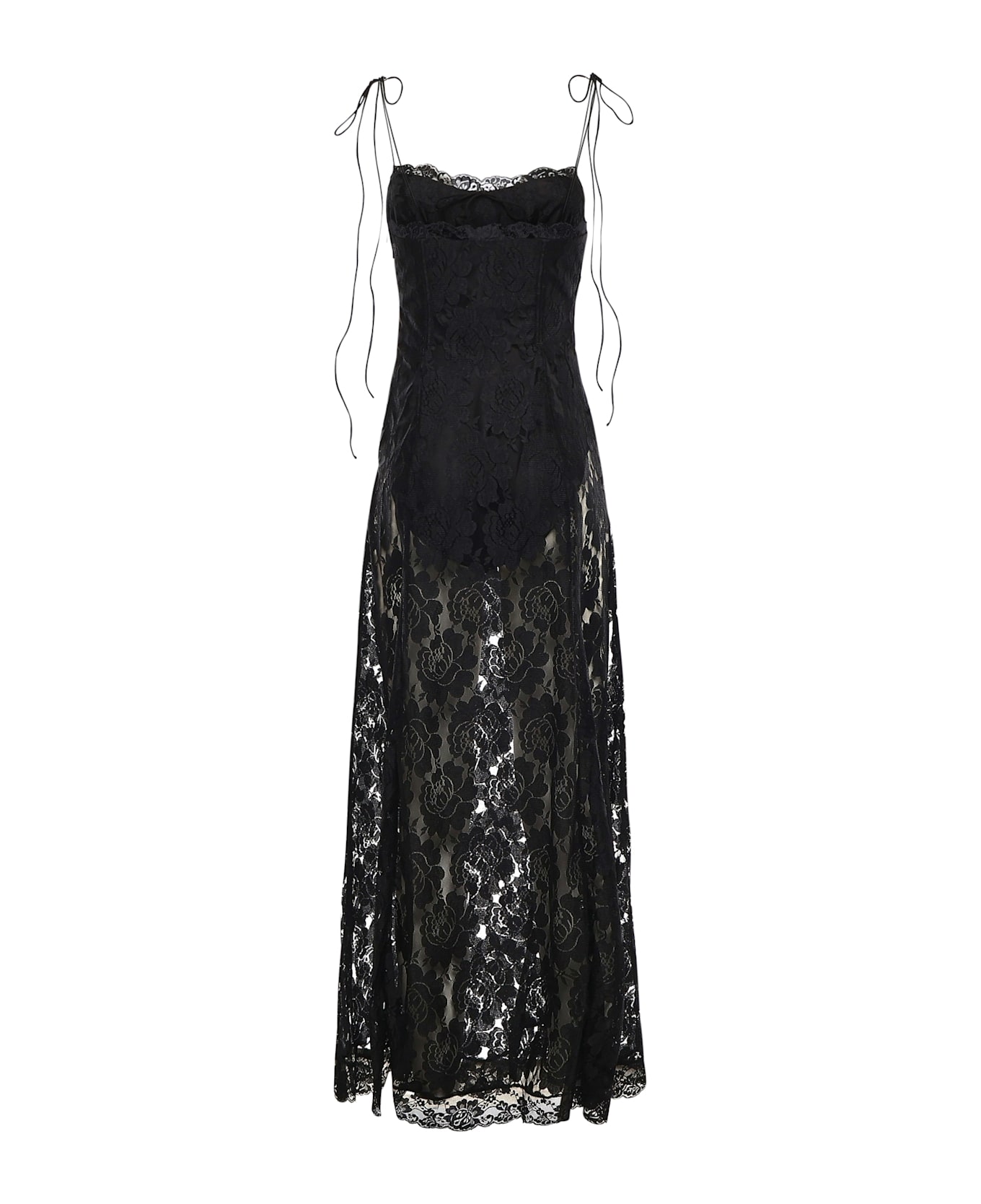 For Love & Lemons Claudia Rose Long Dress - Black