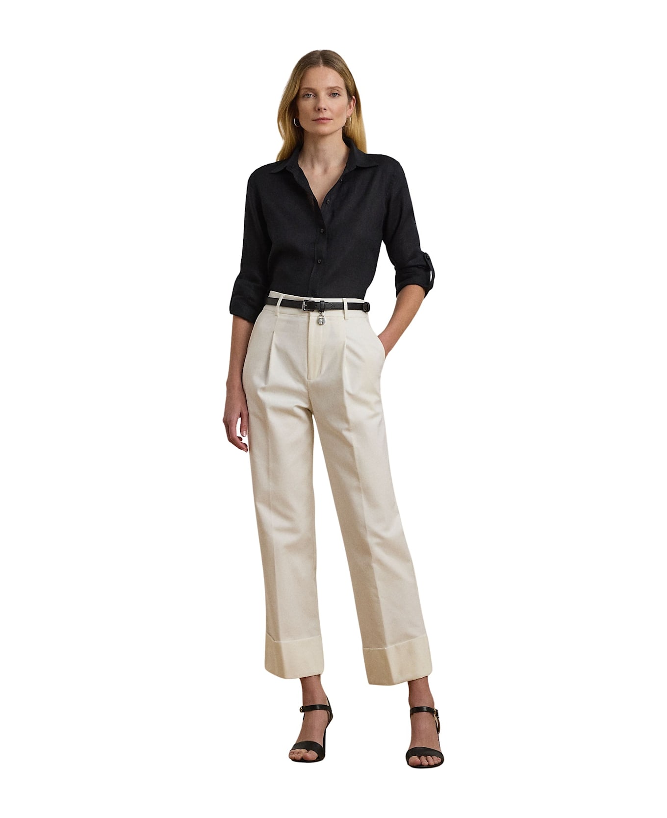 Ralph Lauren Zeeya Ankle Flat Front - White