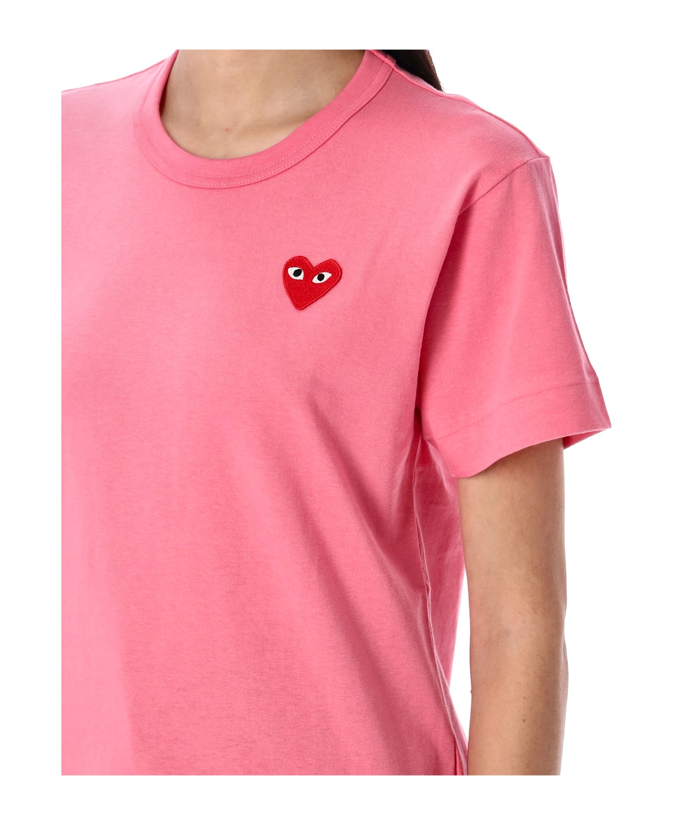 Comme des Garçons Play Red Heart Patch T-shirt - PINK