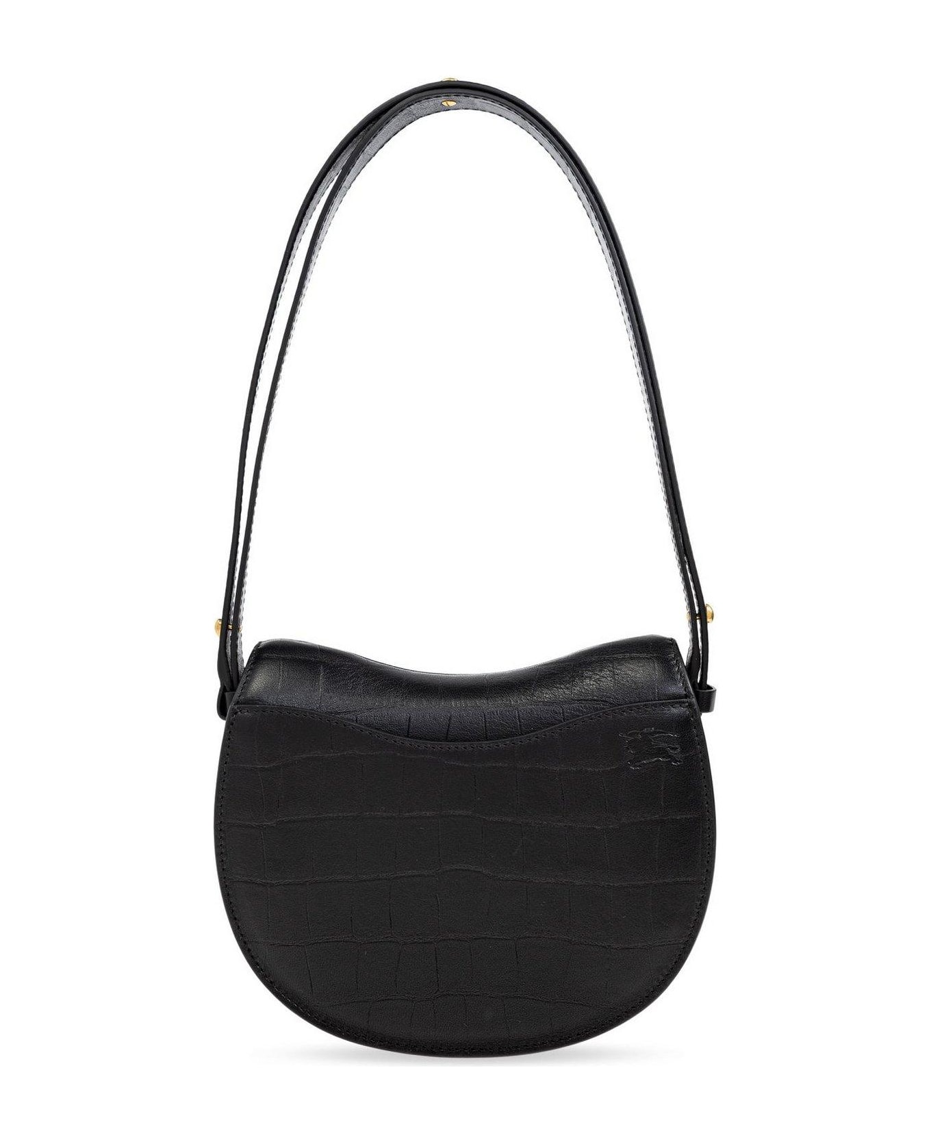 Burberry Small Rocking Horse Embossed Shoulder Bag - Black