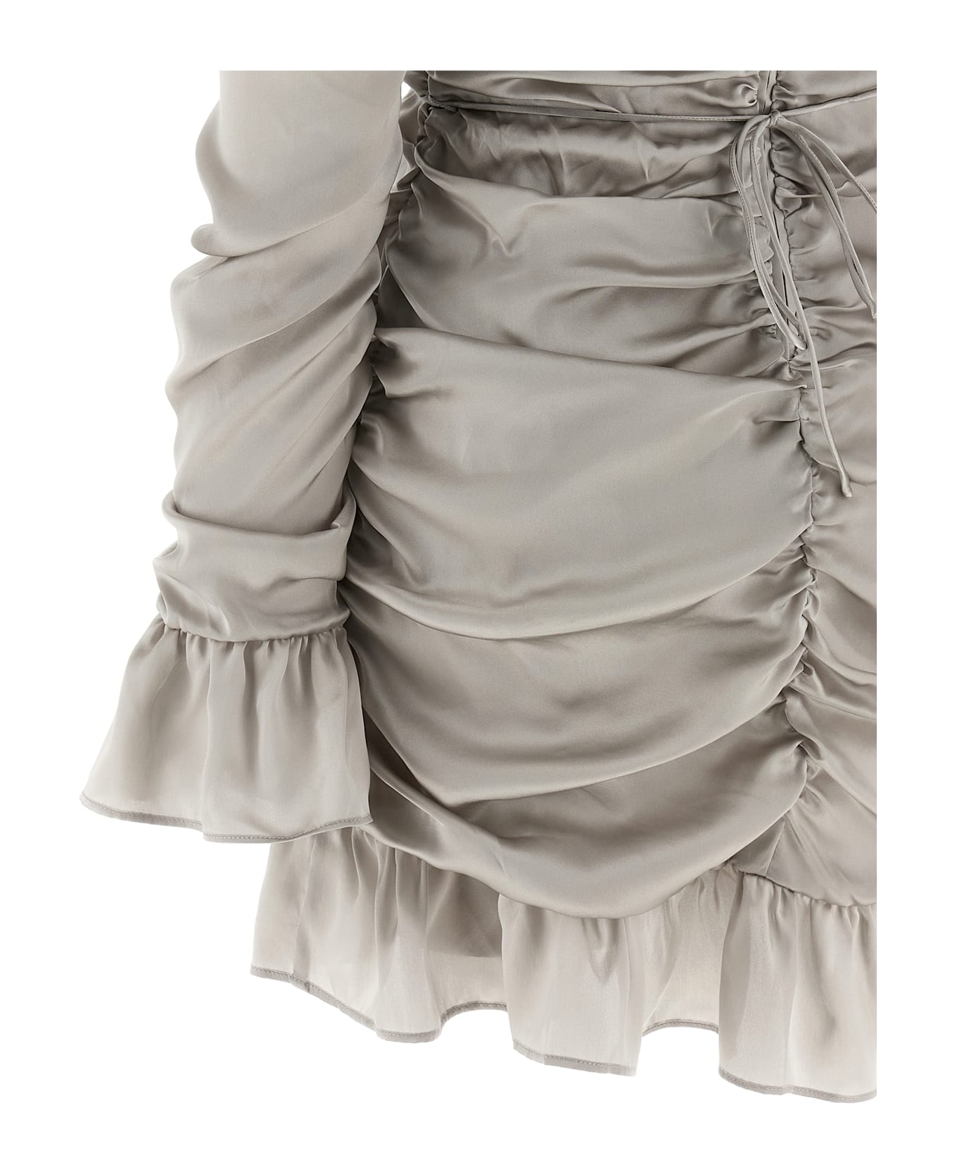 Rotate by Birger Christensen 'ls Mini Bow' Dress - Gray