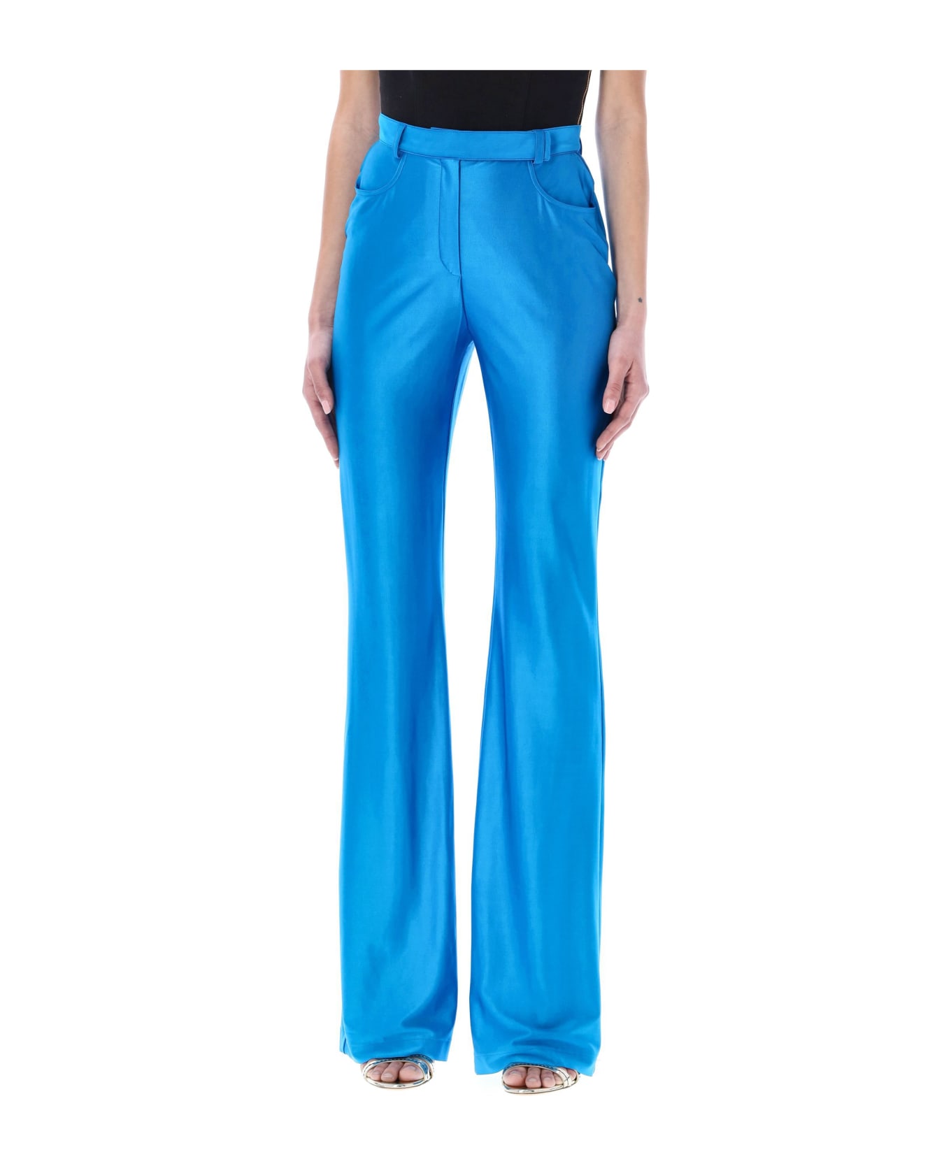 Alexandre Vauthier Capri Blue Flared Pants - CAPRI BLUE