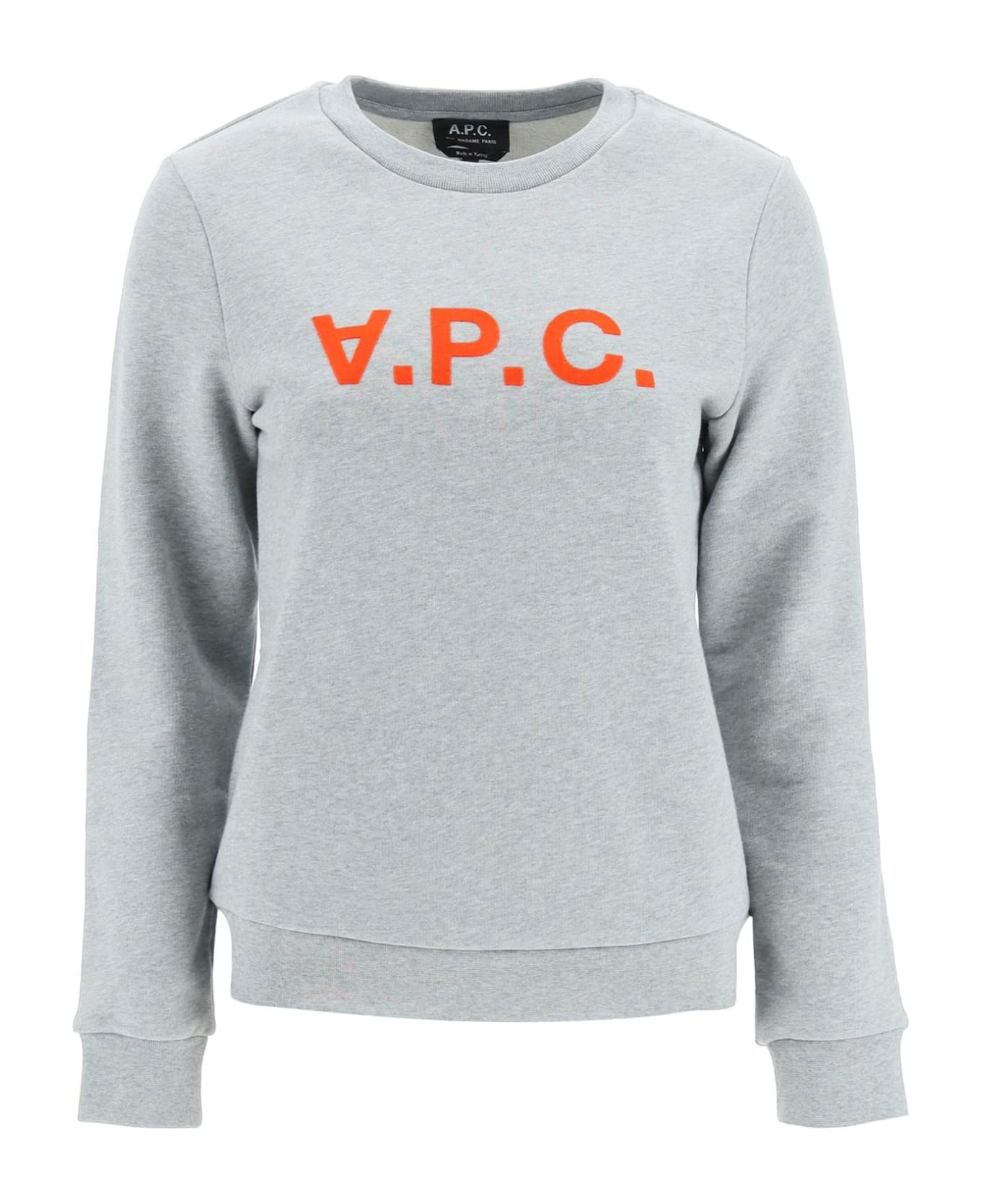 A.P.C. 'sweat Viva' Cotton Sweatshirt - GRIS CHINE VERMILLON (Grey) フリース