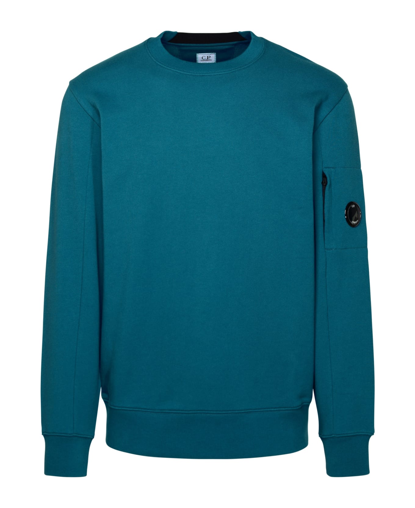 C.P. Company 'diagonal Raised Fleece' Blue Cotton Sweatshirt - Blue ニットウェア
