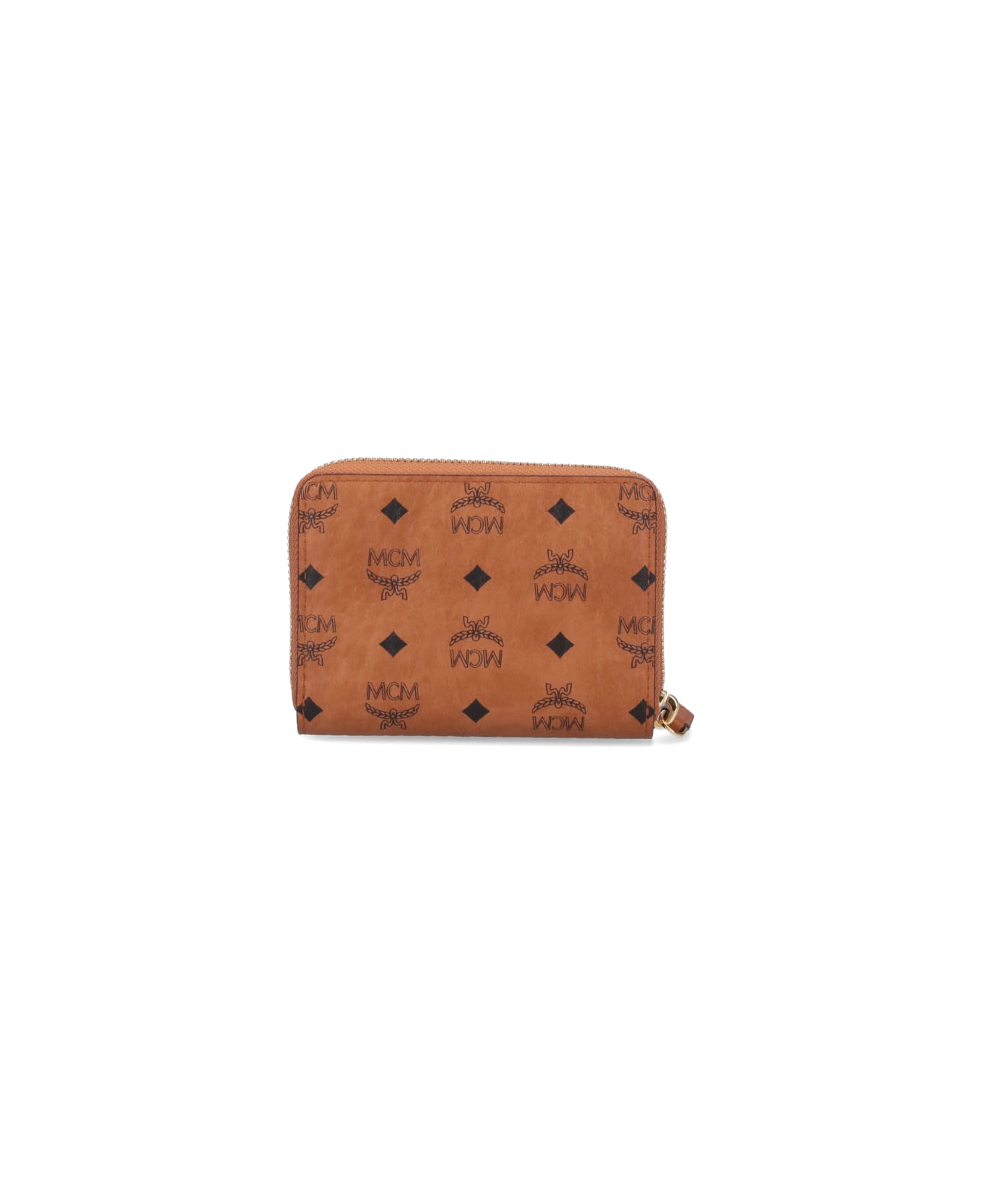 MCM Mini Zip Wallet - Brown