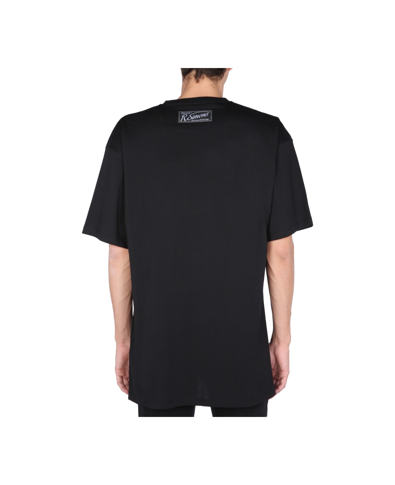 Raf Simons T-shirt With Printed Details - BLACK