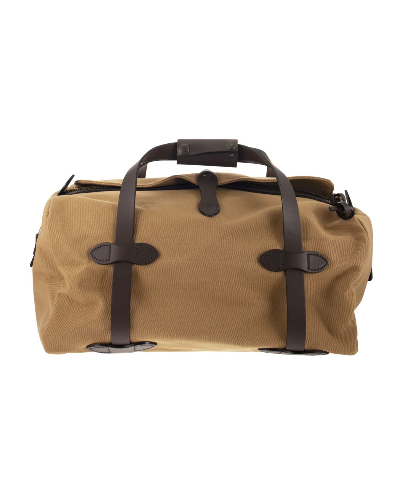 Filson Duffle - Small Duffle Bag With Leather Trim - Beige