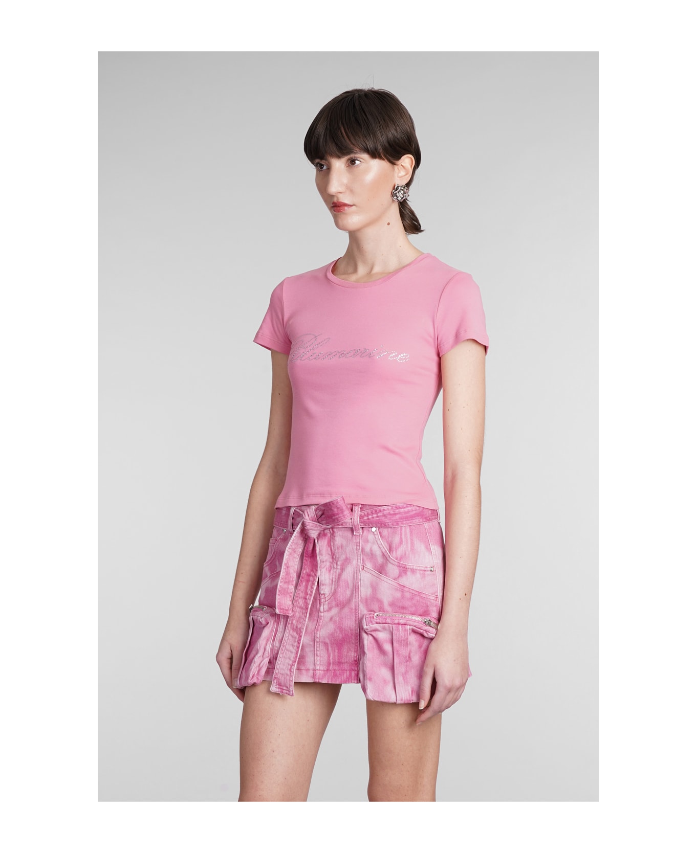 Blumarine T-shirt In Rose-pink Cotton - rose-pink Tシャツ