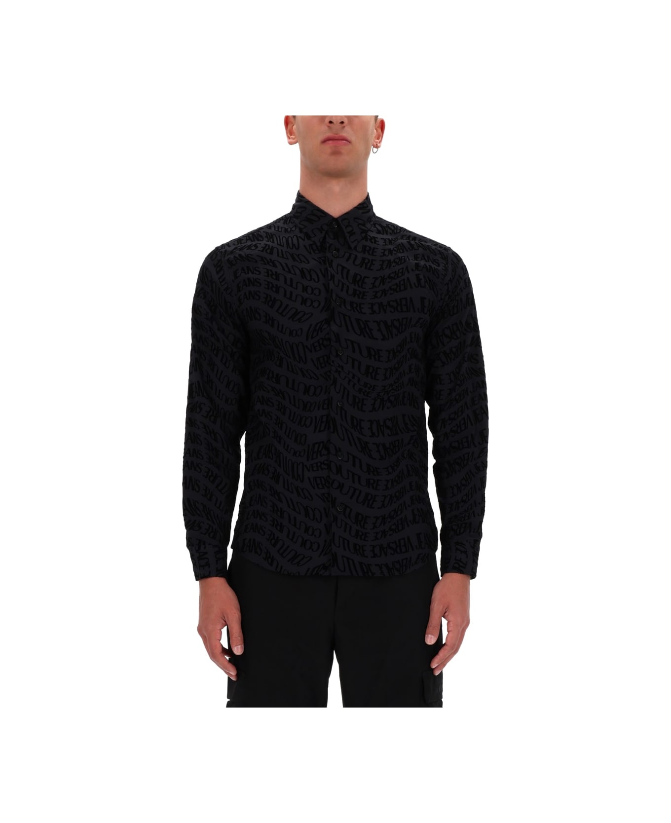 Versace Jeans Couture Printed Shirt - BLACK