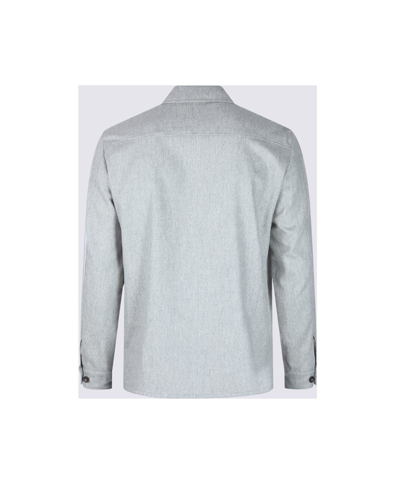 Eleventy Grey Wool Shirt - Grey