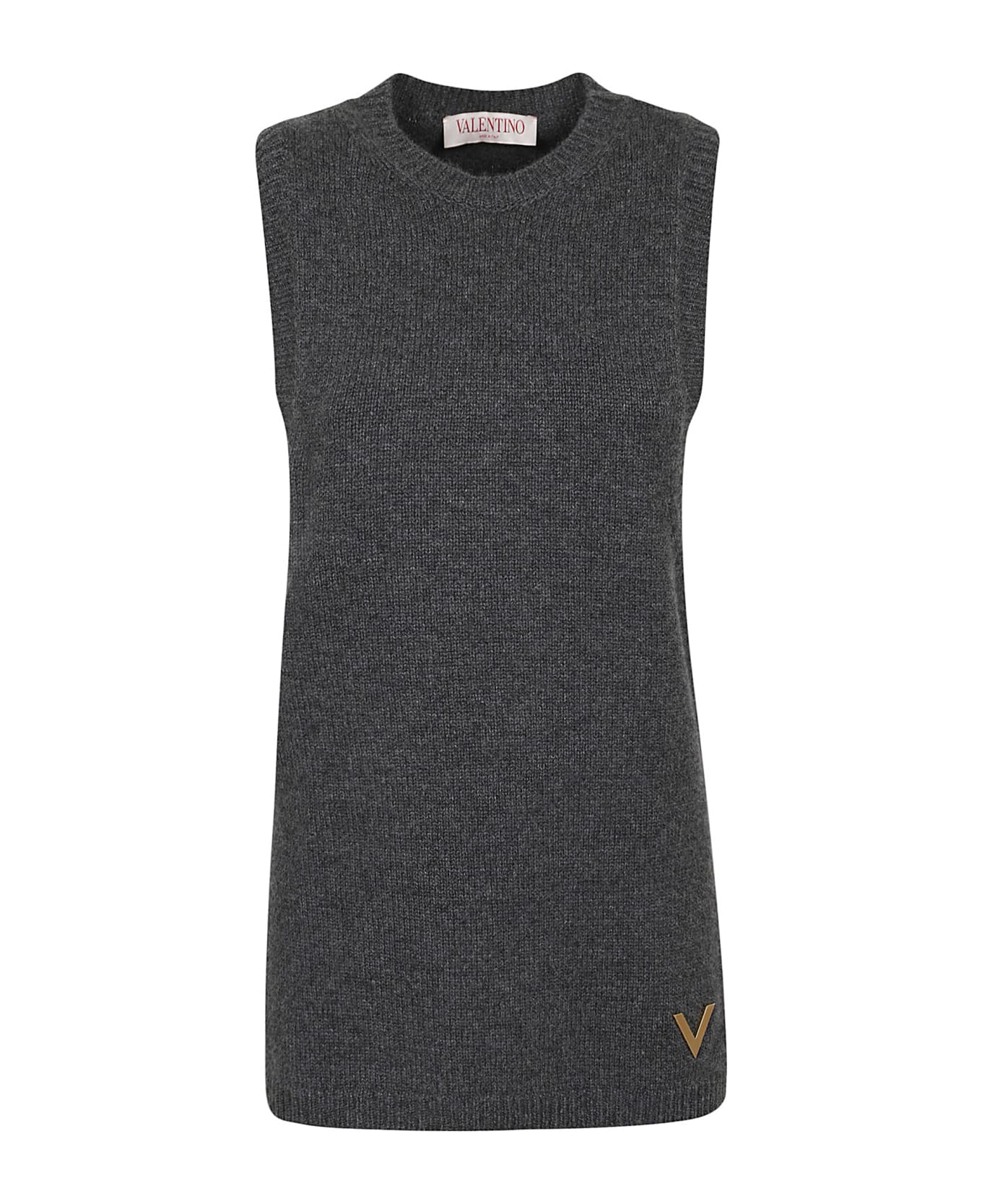 Valentino Garavani Cashmere Tank Top - Grigio Scuro Melange