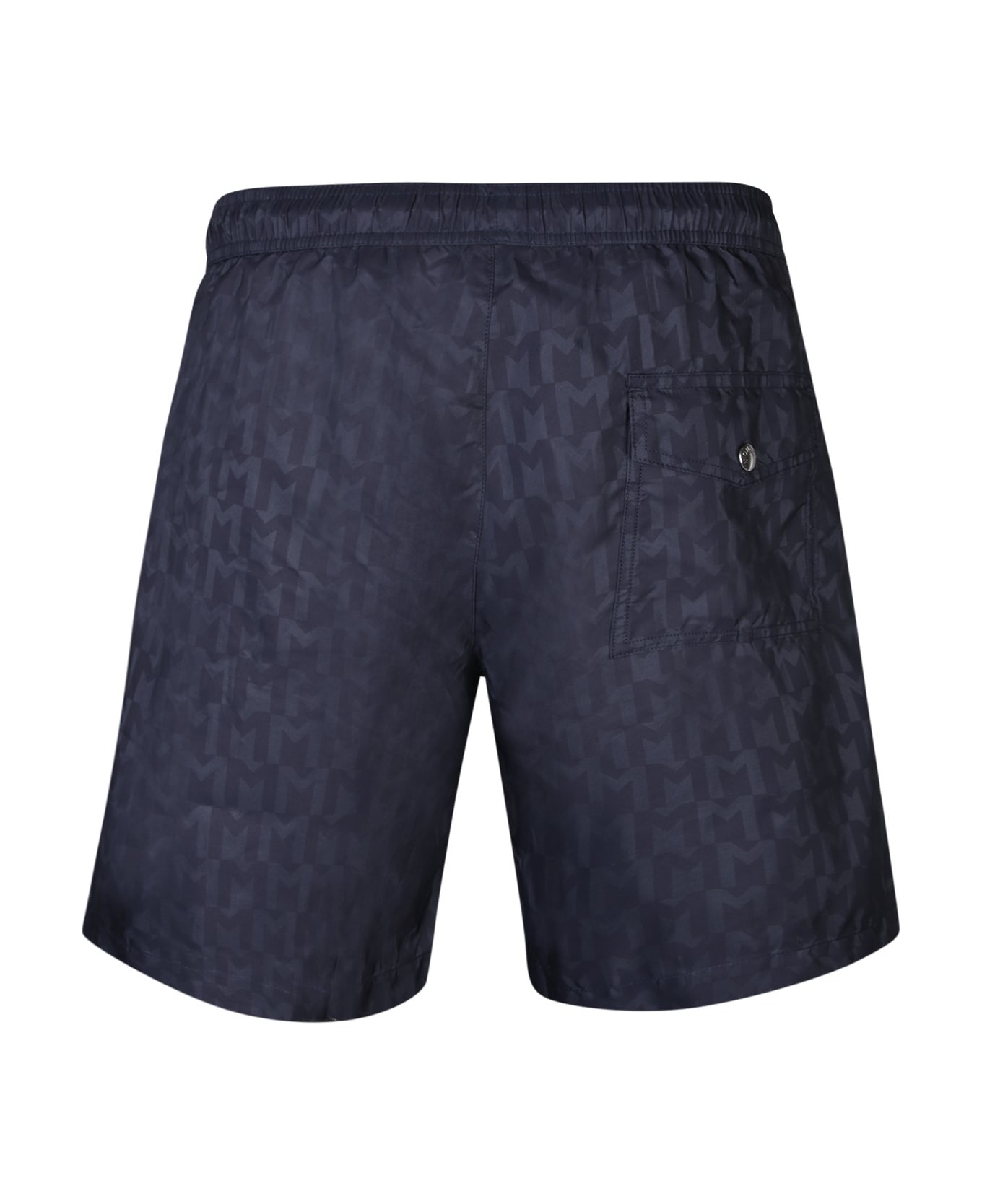 Moncler Logo Patch Drawstring Shorts - Blue