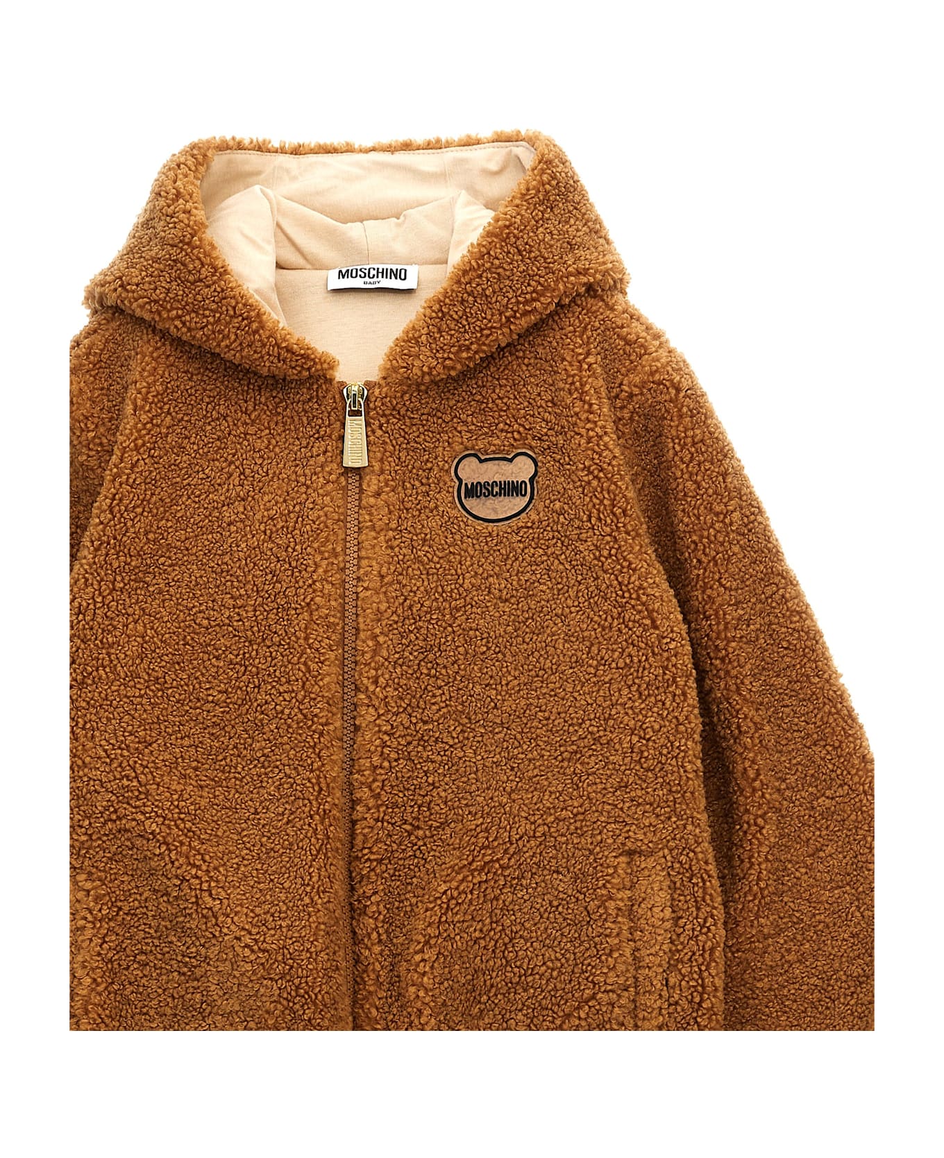 Moschino Faux Fur Hooded Jacket - Brown コート＆ジャケット